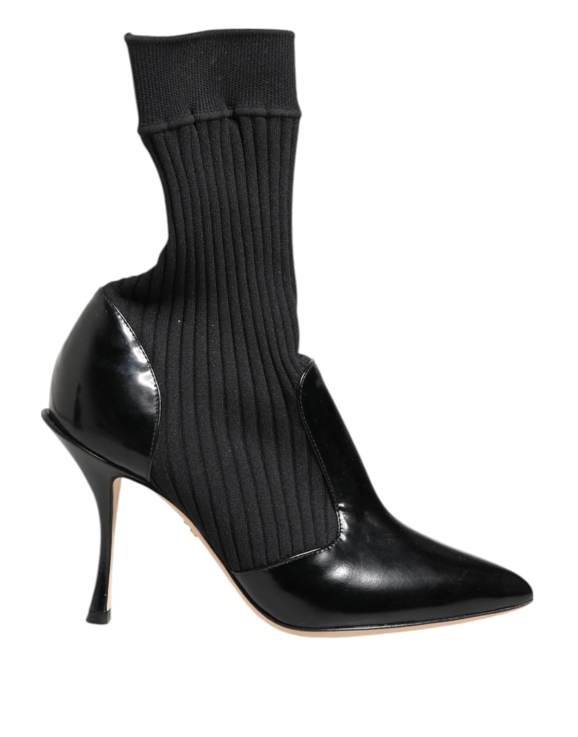 Dolce & Gabbana Black Stretch Stilettos Booties Socks Shoes sold by Siebentaschen
