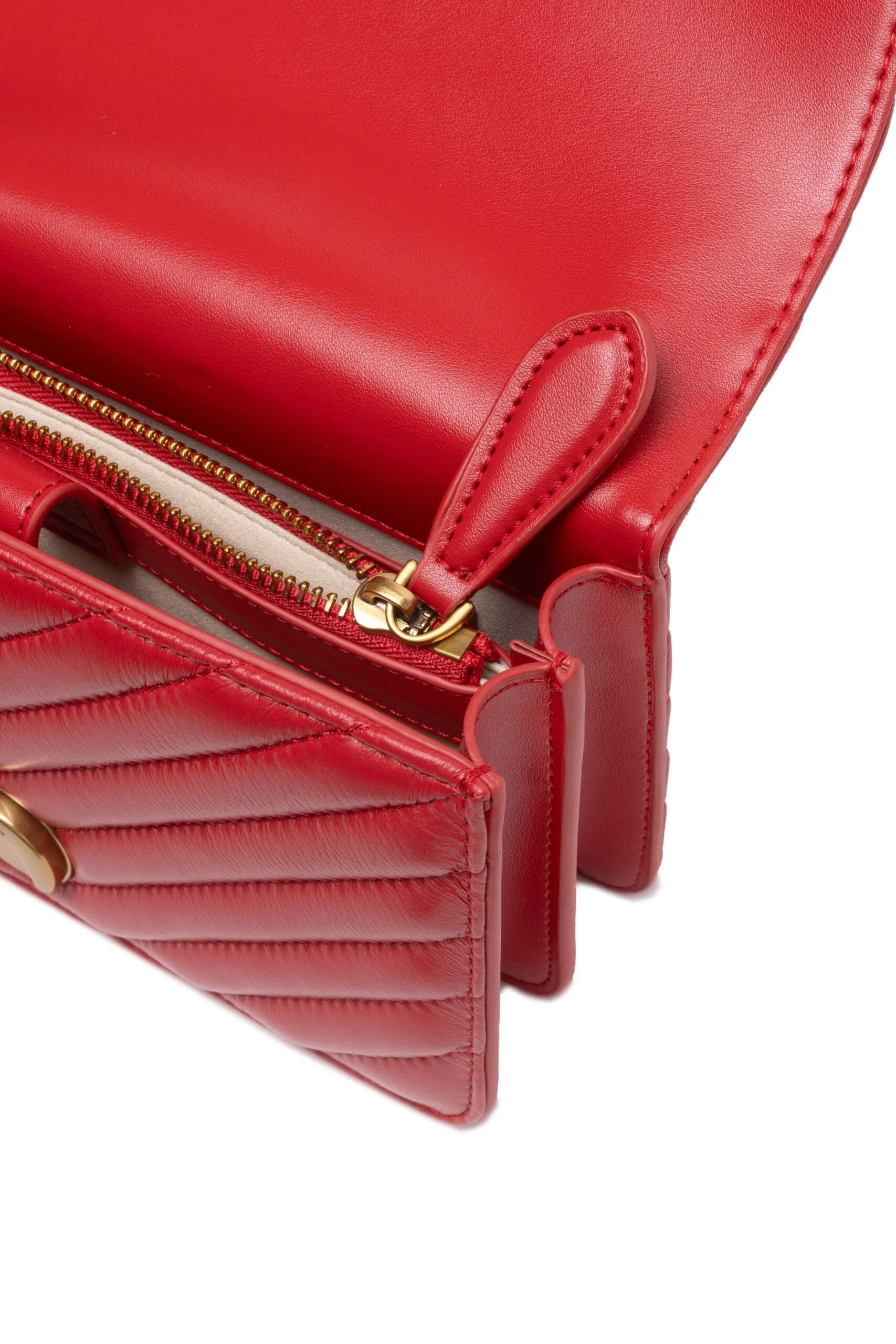 PINKO Red Leather Love One Mini Shoulder Bag sold by Siebentaschen product image thumbnail 2
