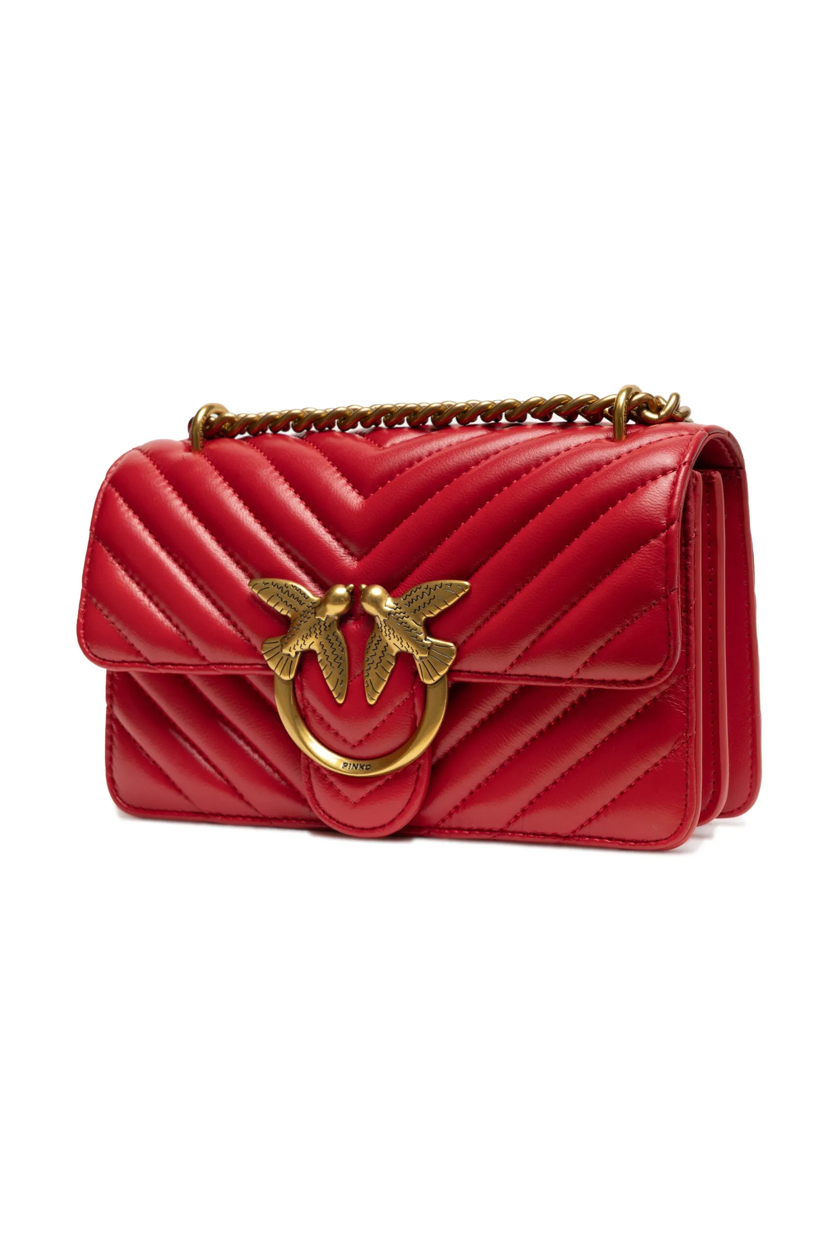 PINKO Red Leather Love One Mini Shoulder Bag sold by Siebentaschen product image thumbnail 4