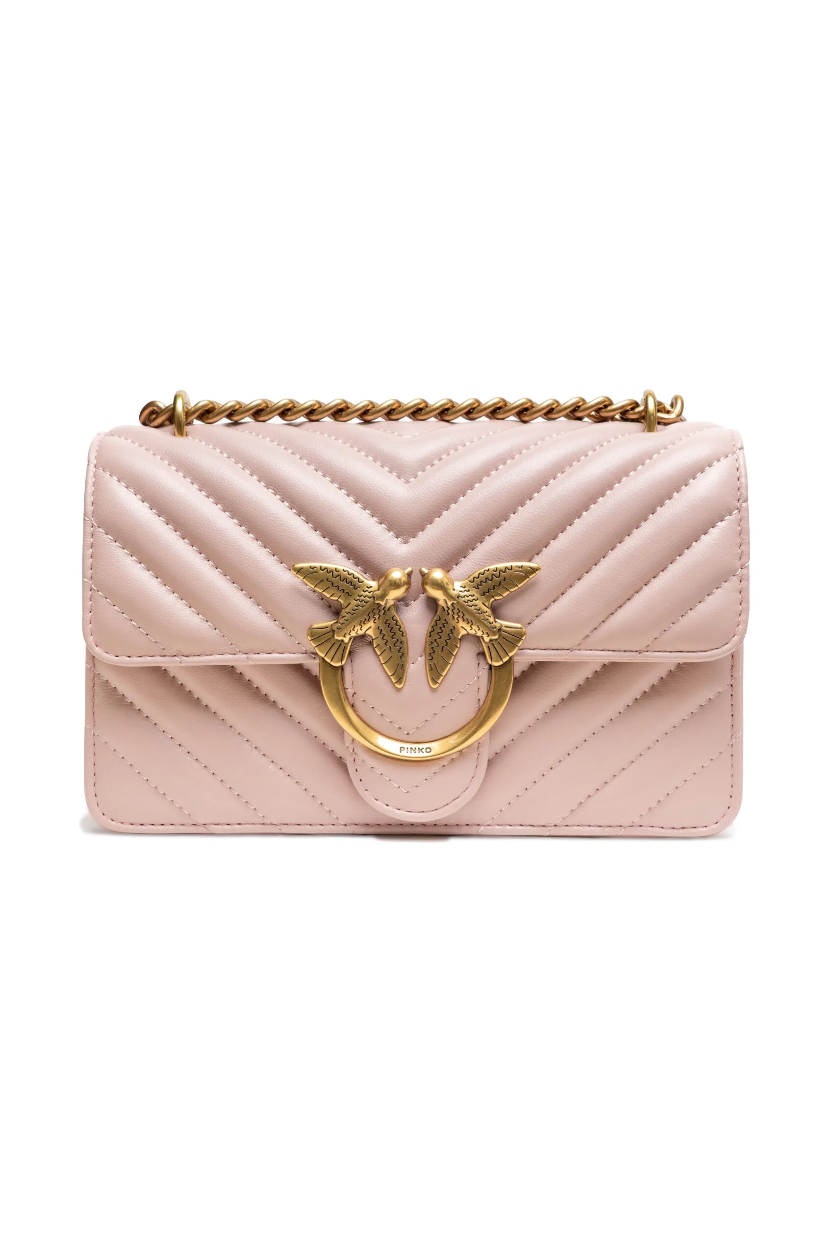 PINKO Powder Pink Love One Mini Shoulder Bag sold by Siebentaschen