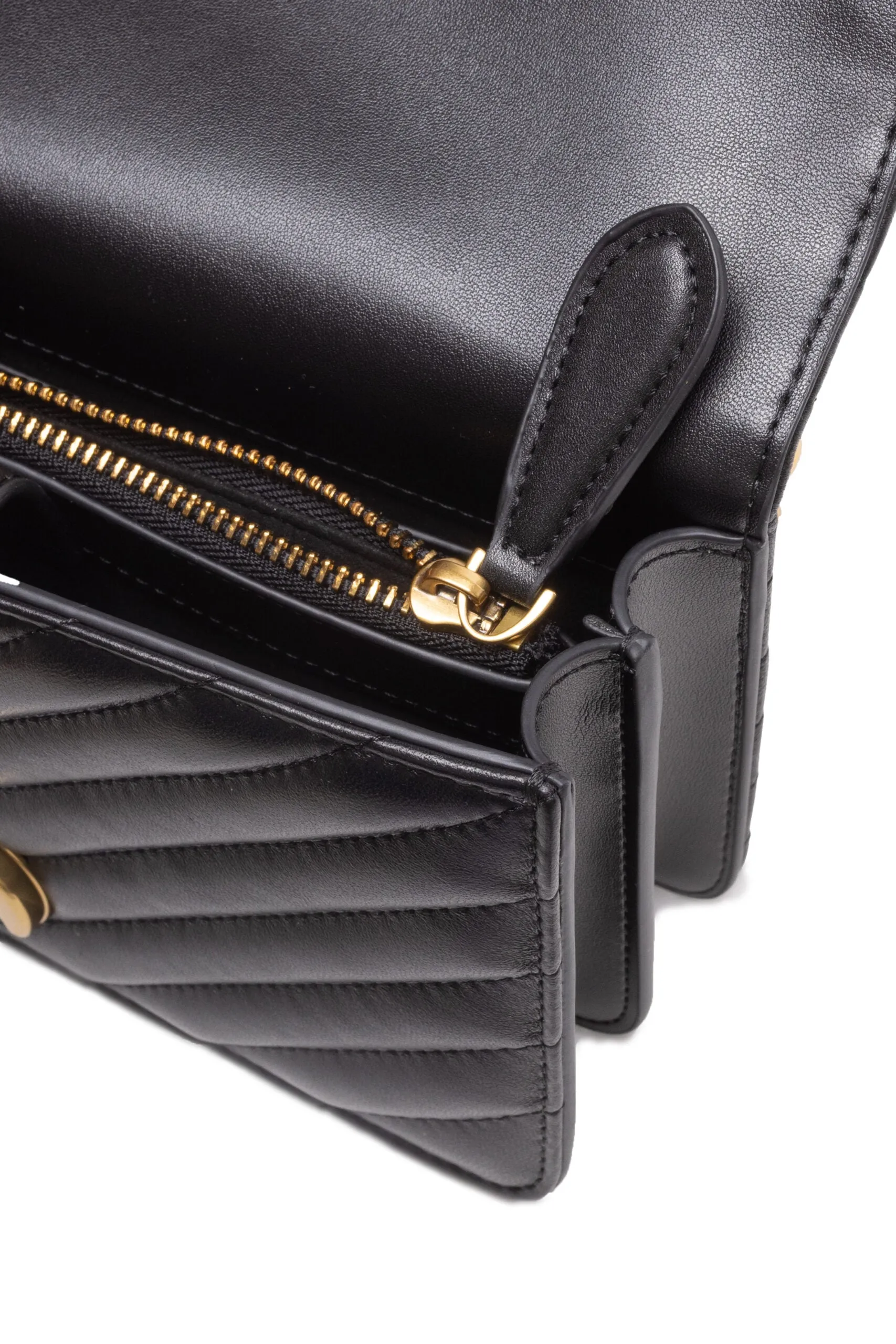 PINKO Black Leather Love One Mini Shoulder Bag sold by Siebentaschen product image thumbnail 4
