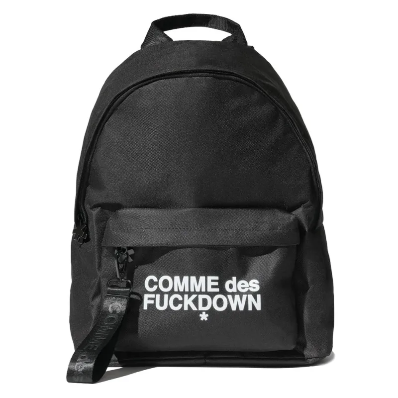 Comme Des Fuckdown Black Polyester Backpack sold by Siebentaschen