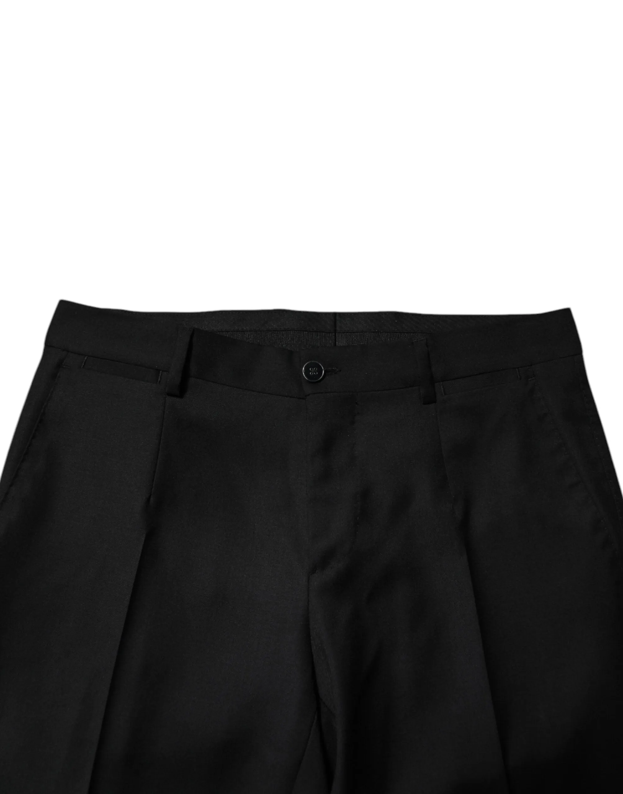 Dolce & Gabbana Black Wool Formal Men Slim Pants sold by Siebentaschen product image thumbnail 5