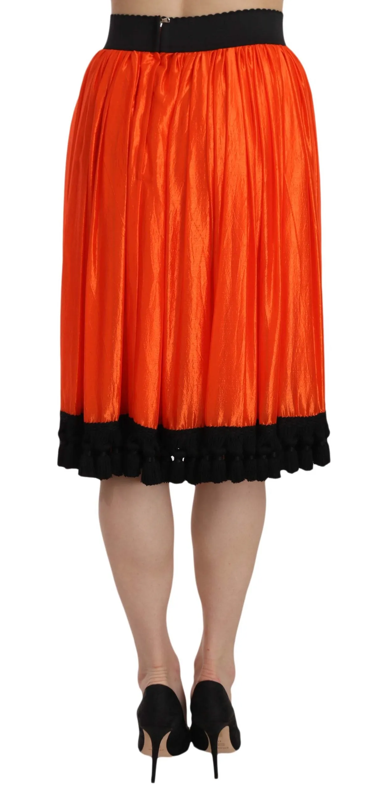 Dolce & Gabbana Orange High Waist Knee Length Skirt sold by Siebentaschen product image thumbnail 2