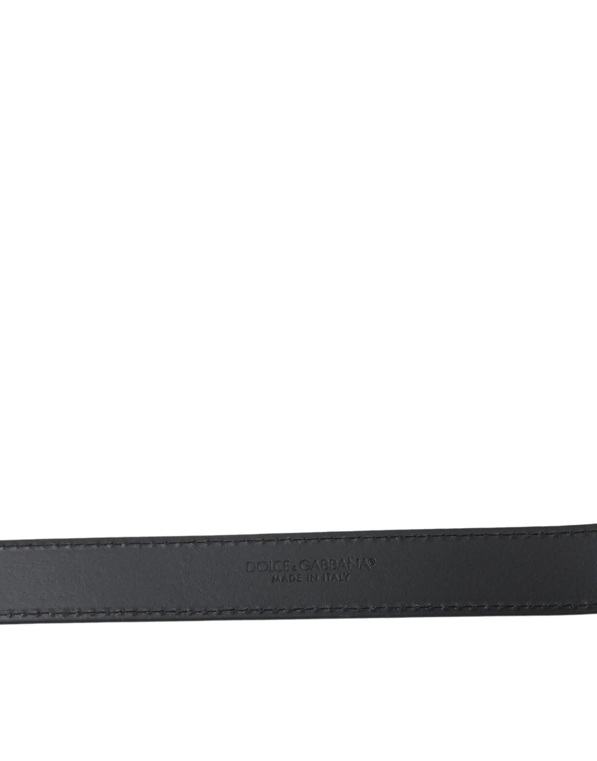 Dolce & Gabbana Black Leather Silver Metal Buckle Men Belt sold by Siebentaschen product image thumbnail 5