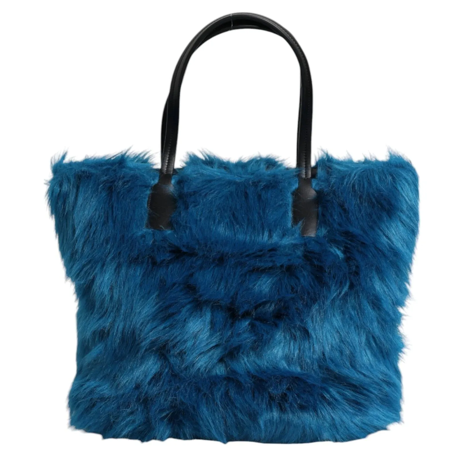 Dolce & Gabbana Blue Fur Logo Plaque Double Handle Shoulder Bag sold by Siebentaschen product image thumbnail 4