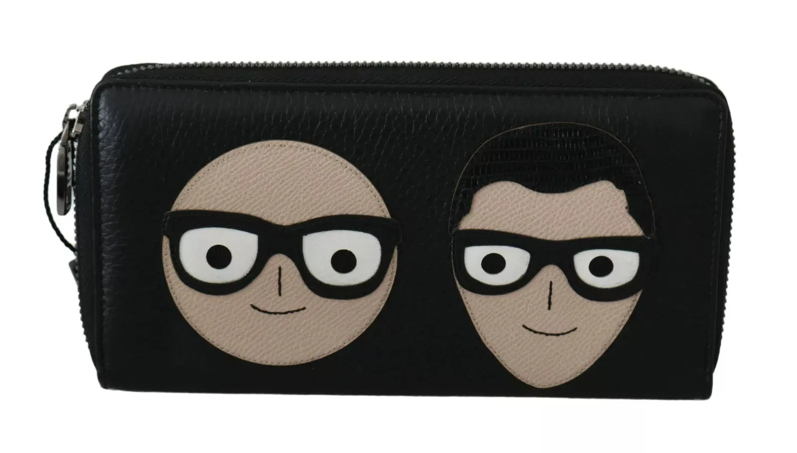 Dolce & Gabbana Black Leather #DGFAMILY Zipper Continental Mens Wallet sold by Siebentaschen