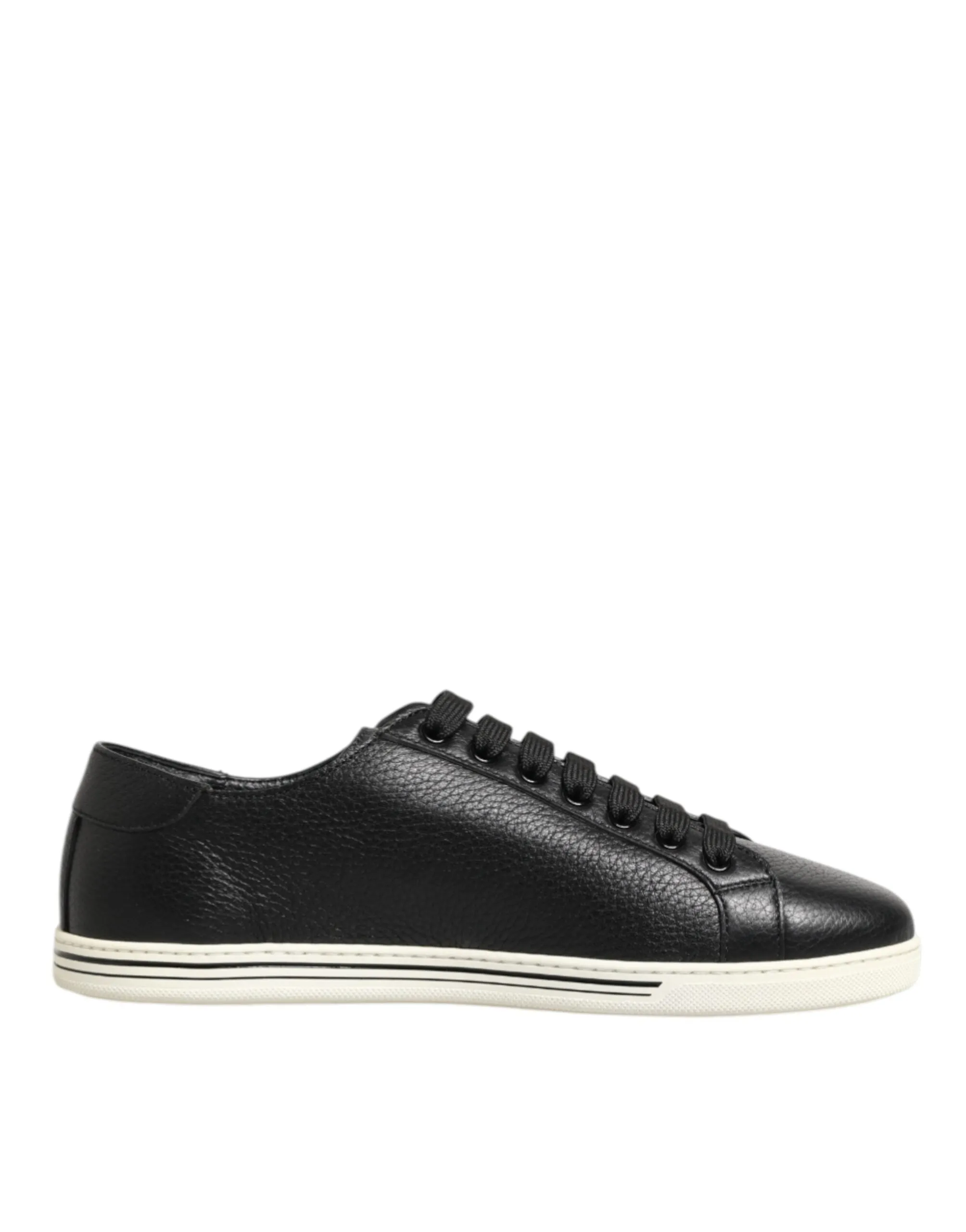 Dolce & Gabbana Black Leather Lace Up Low Top Sneakers Shoes sold by Siebentaschen product image thumbnail 2