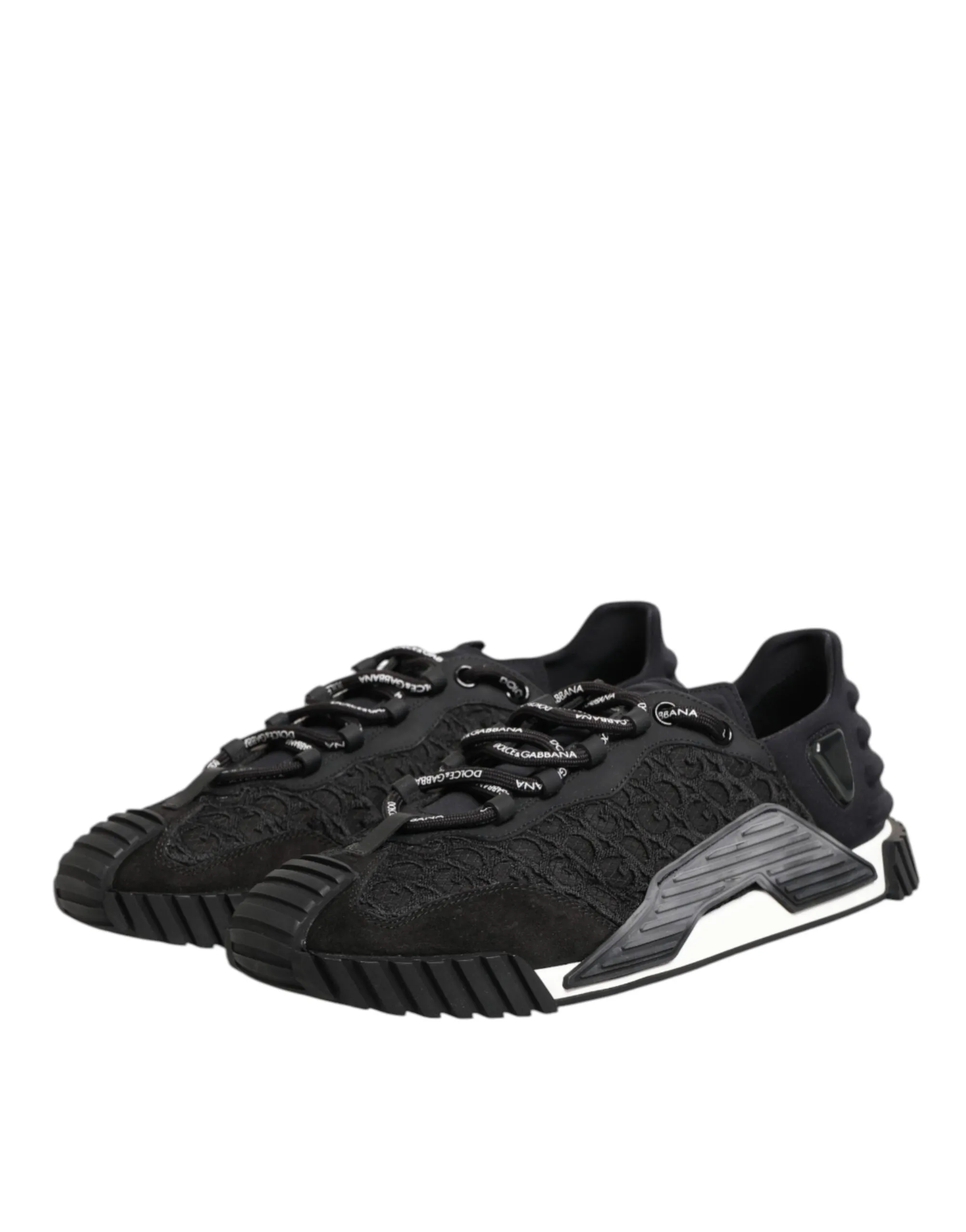 Dolce & Gabbana Black Logo Lace Low Top NS1 Sneaker Shoes sold by Siebentaschen product image thumbnail 5