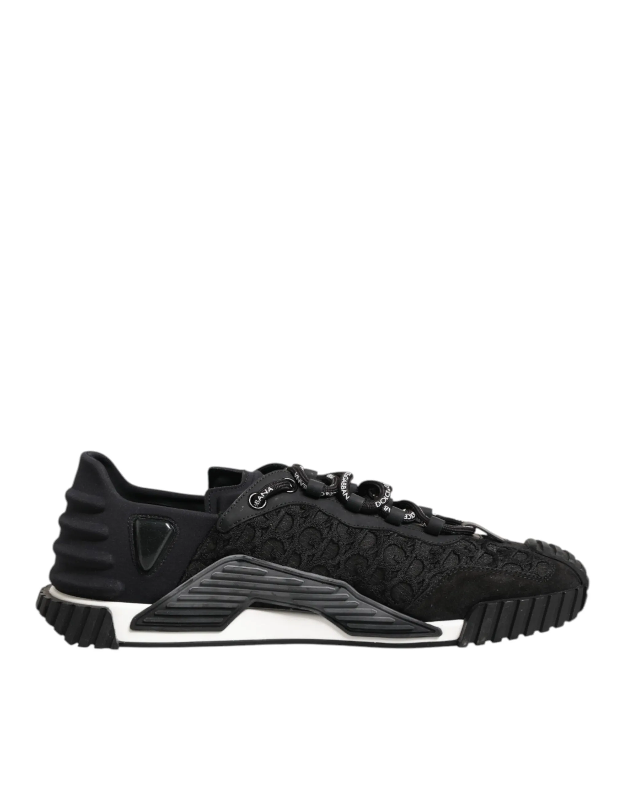 Dolce & Gabbana Black Logo Lace Low Top NS1 Sneaker Shoes sold by Siebentaschen product image thumbnail 2