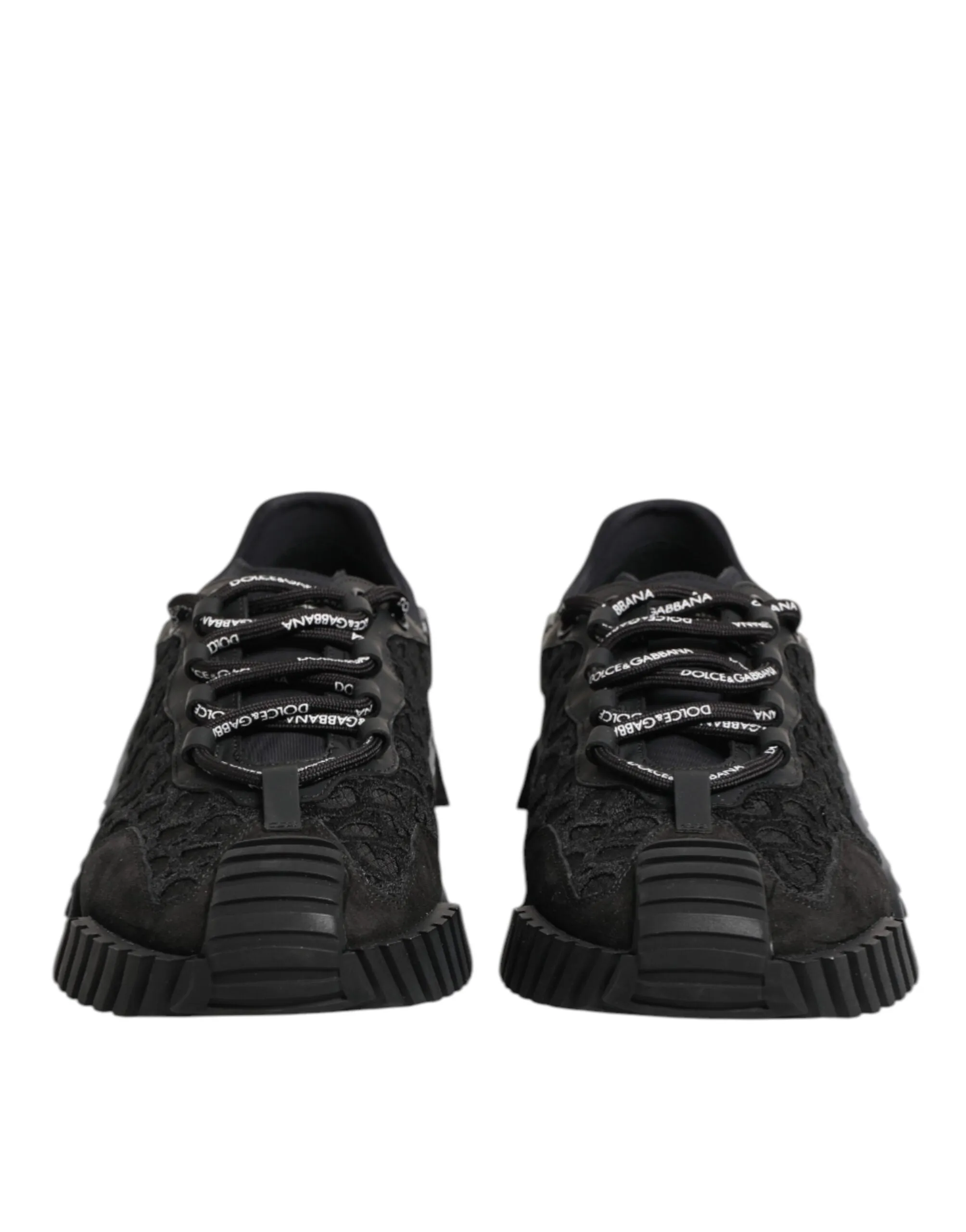 Dolce & Gabbana Black Logo Lace Low Top NS1 Sneaker Shoes sold by Siebentaschen product image thumbnail 3