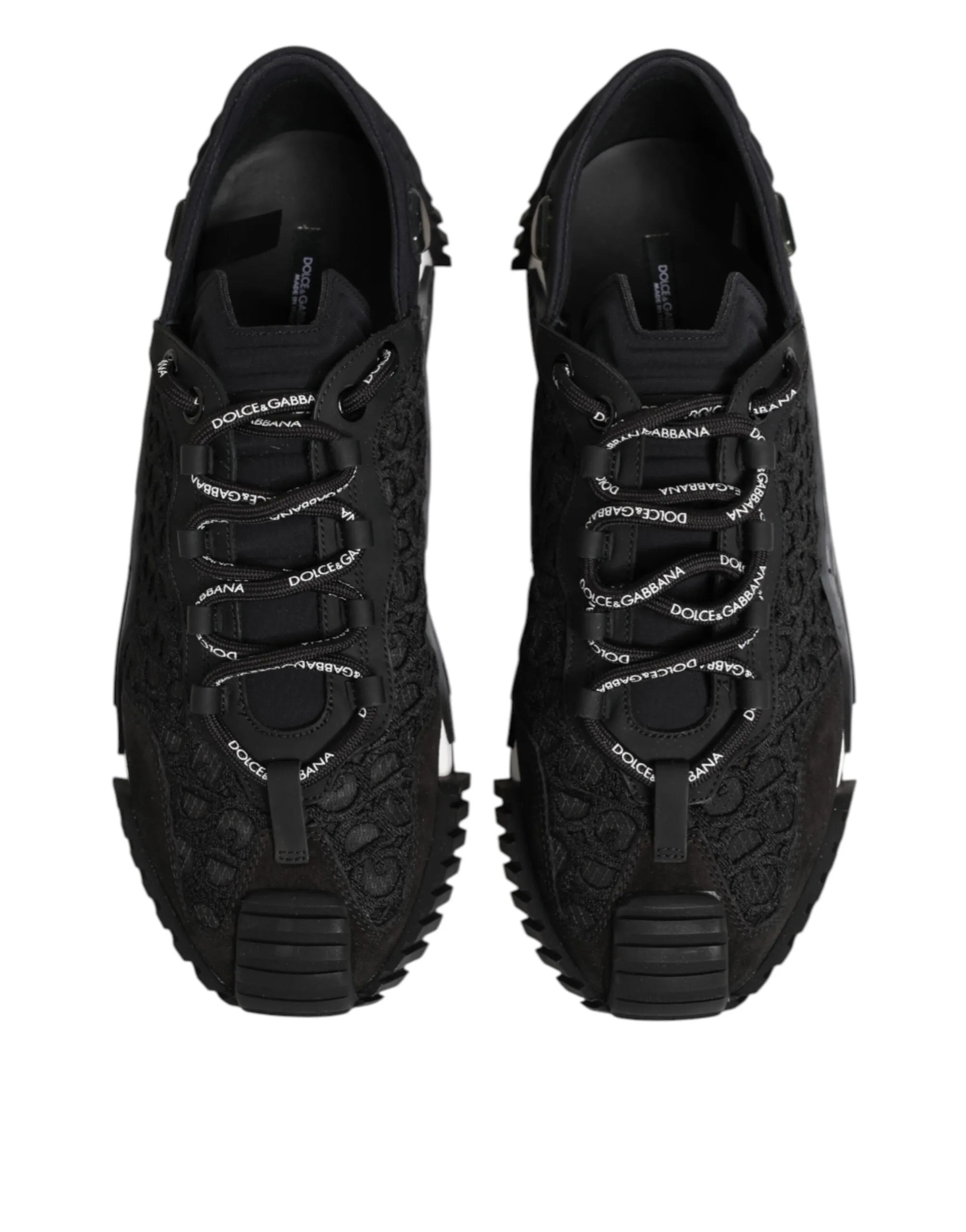 Dolce & Gabbana Black Logo Lace Low Top NS1 Sneaker Shoes sold by Siebentaschen product image thumbnail 4