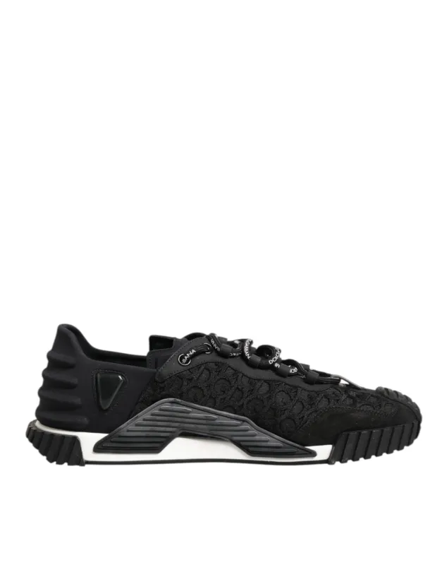 Dolce & Gabbana Black Logo Lace Low Top NS1 Sneaker Shoes sold by Siebentaschen