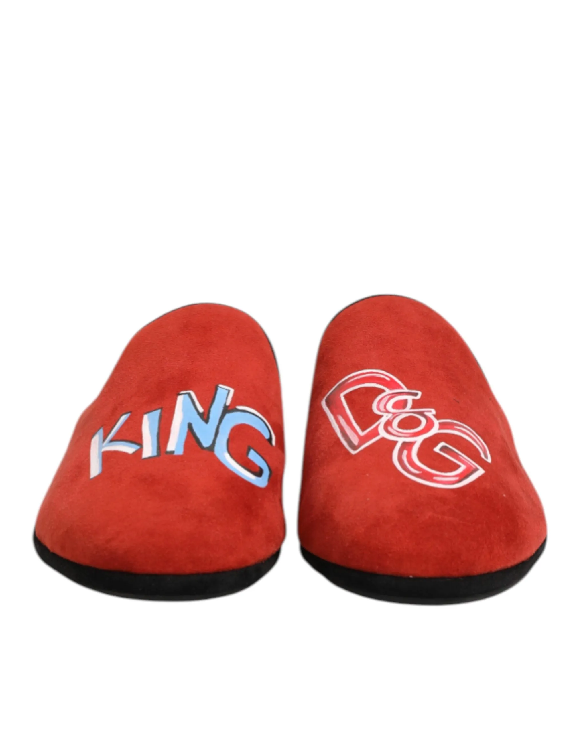 Dolce & Gabbana Red Suede DG King Men House Slippers Shoes sold by Siebentaschen product image thumbnail 3