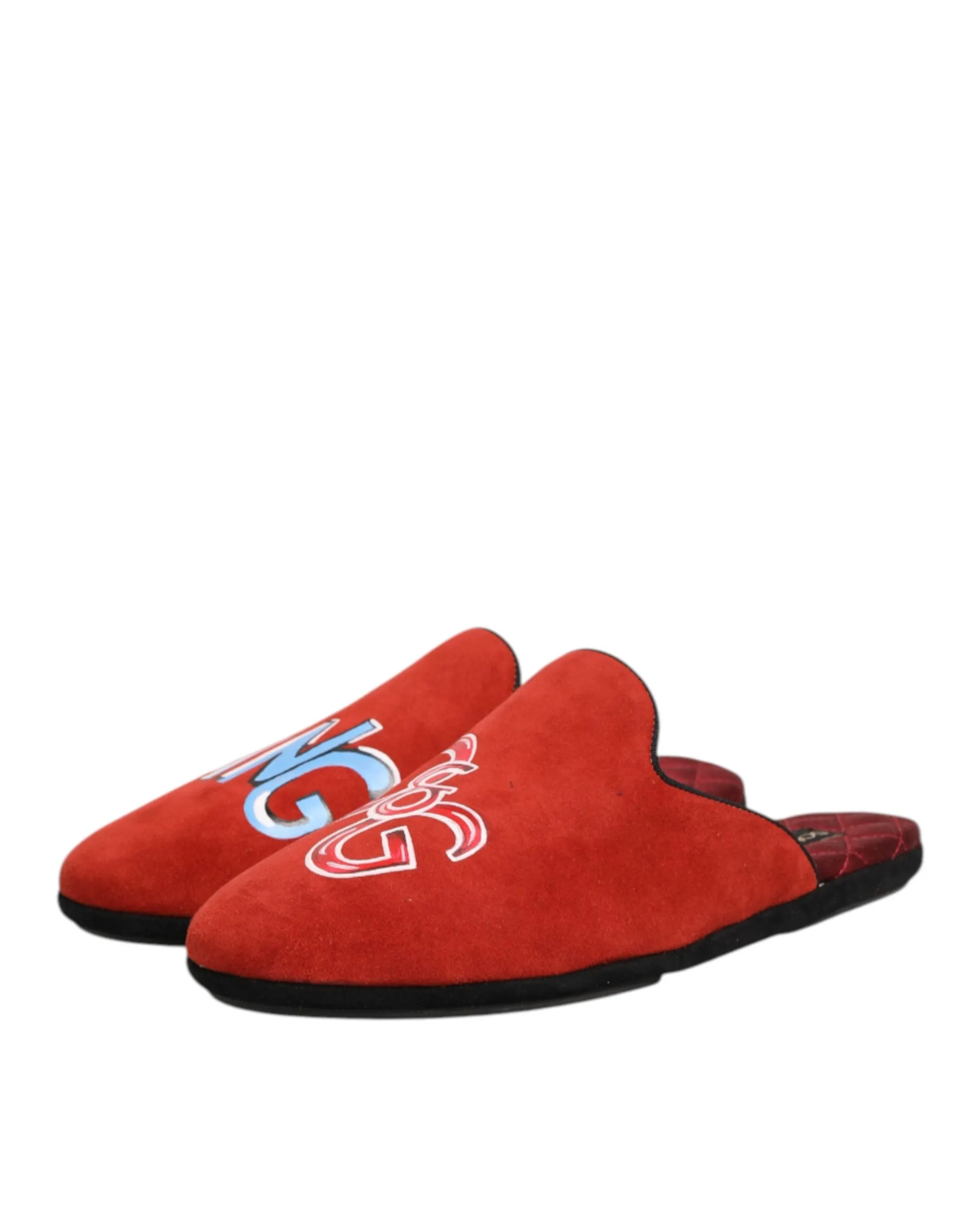 Dolce & Gabbana Red Suede DG King Men House Slippers Shoes sold by Siebentaschen product image thumbnail 5