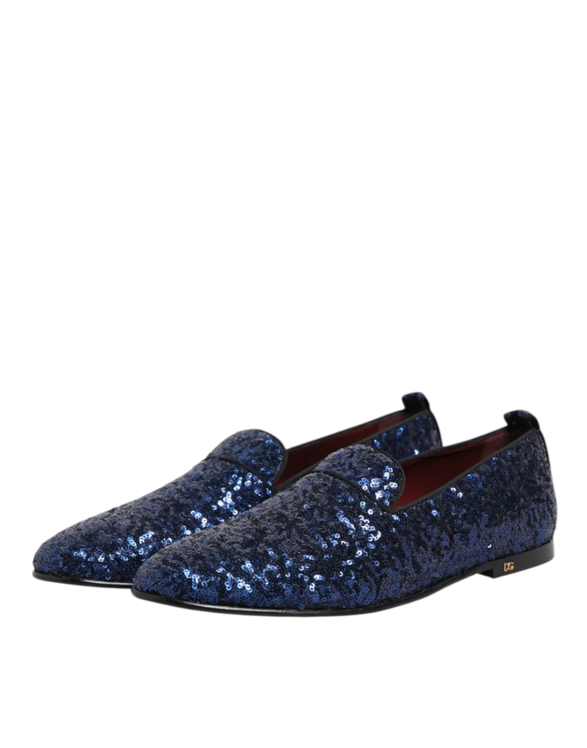 Dolce & Gabbana Blue Sequined Loafers Slippers Men Dress Shoes sold by Siebentaschen product image thumbnail 5