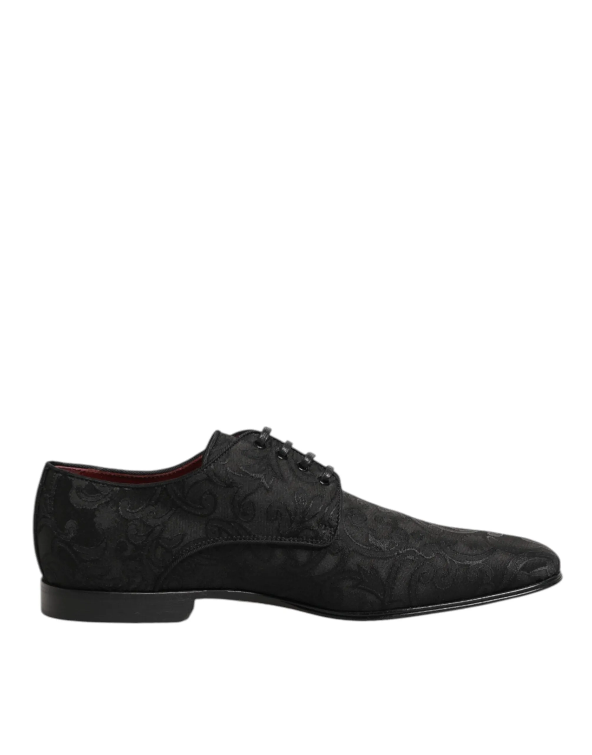 Dolce & Gabbana Black Brocade Lace Up Derby Men Dress Shoes sold by Siebentaschen product image thumbnail 2