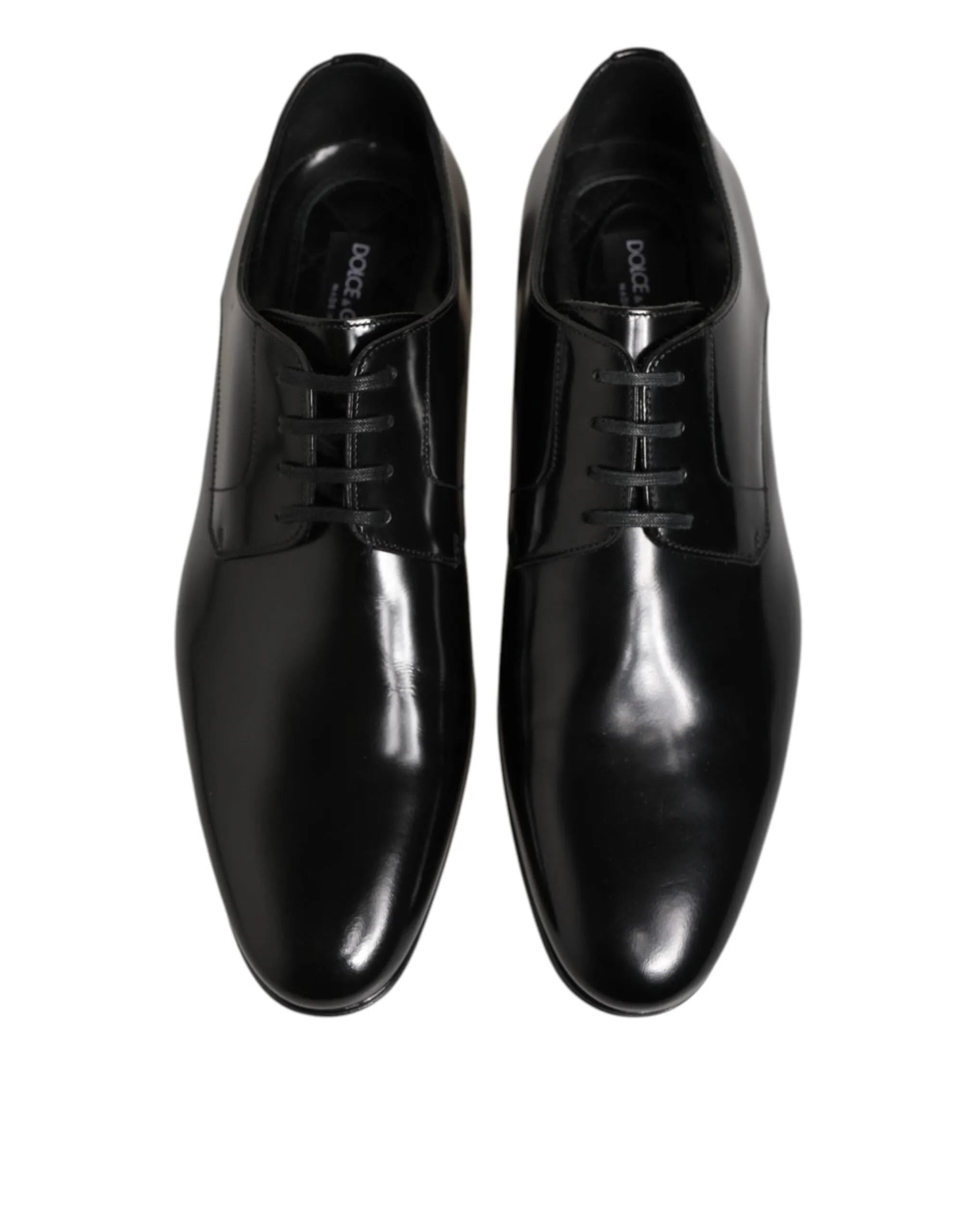 Dolce & Gabbana Black Calfskin Leather Derby Men Dress Shoes sold by Siebentaschen product image thumbnail 4