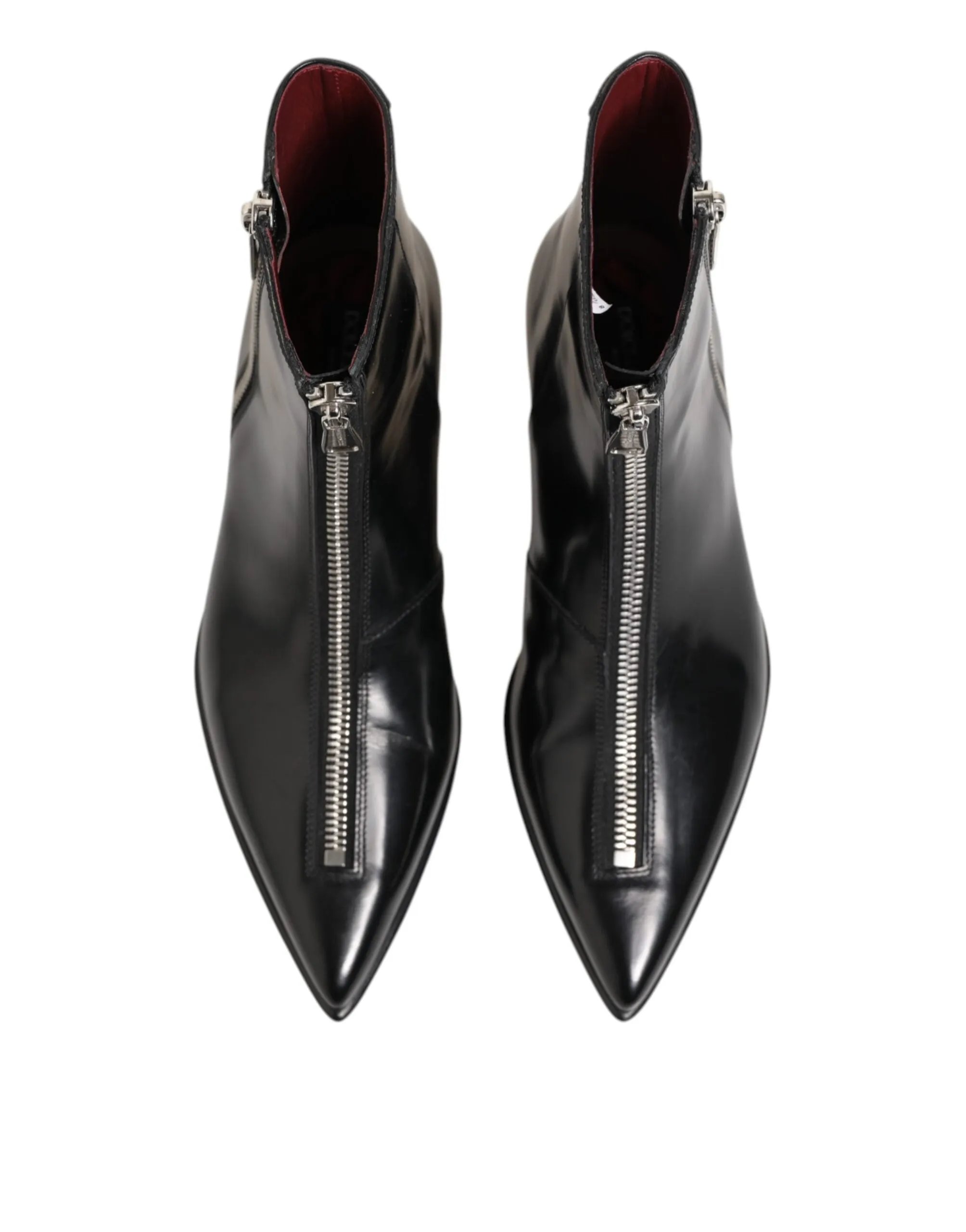 Dolce & Gabbana Black Calfskin Leather Men SHORT Boots Shoes sold by Siebentaschen product image thumbnail 4