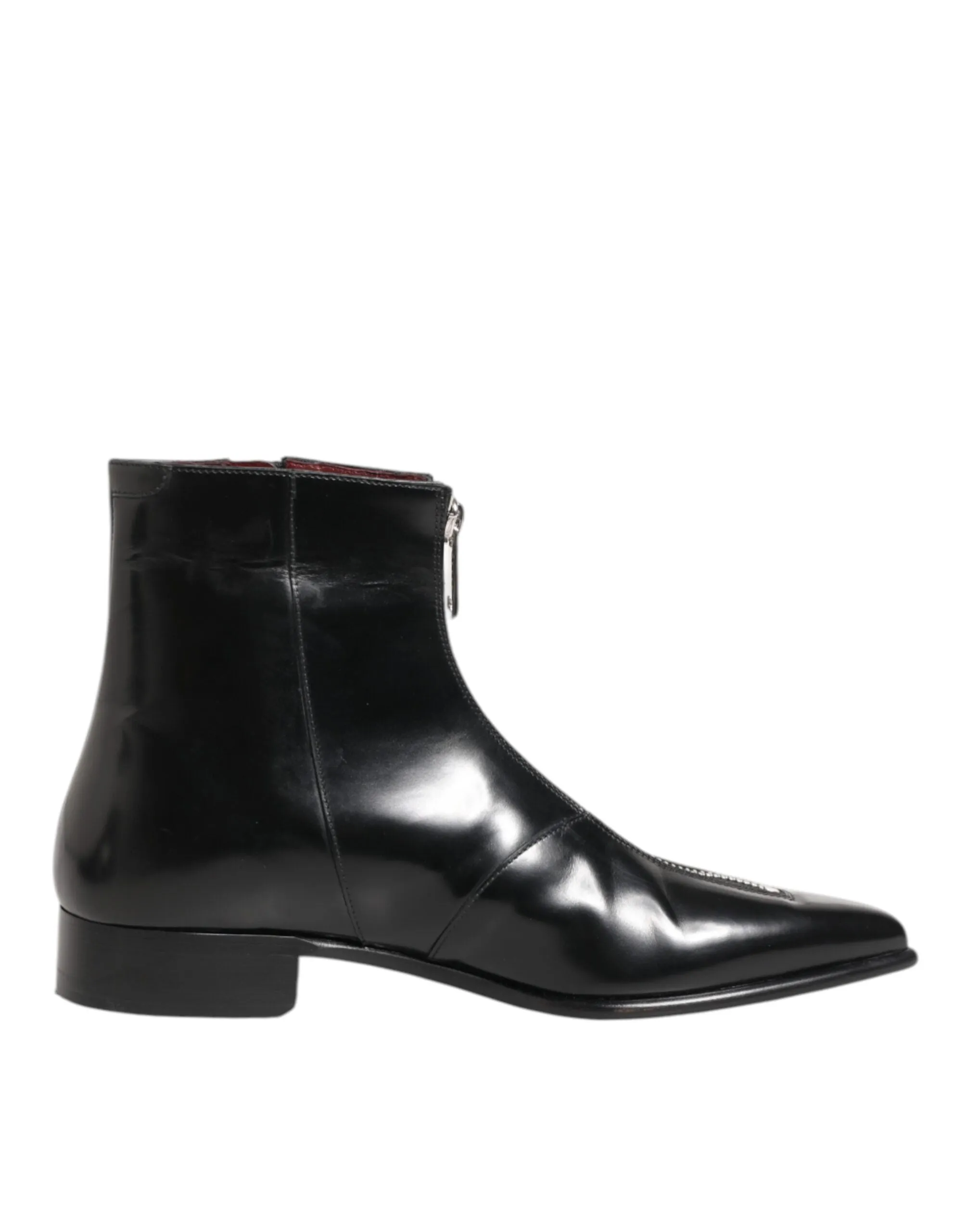 Dolce & Gabbana Black Calfskin Leather Men SHORT Boots Shoes sold by Siebentaschen