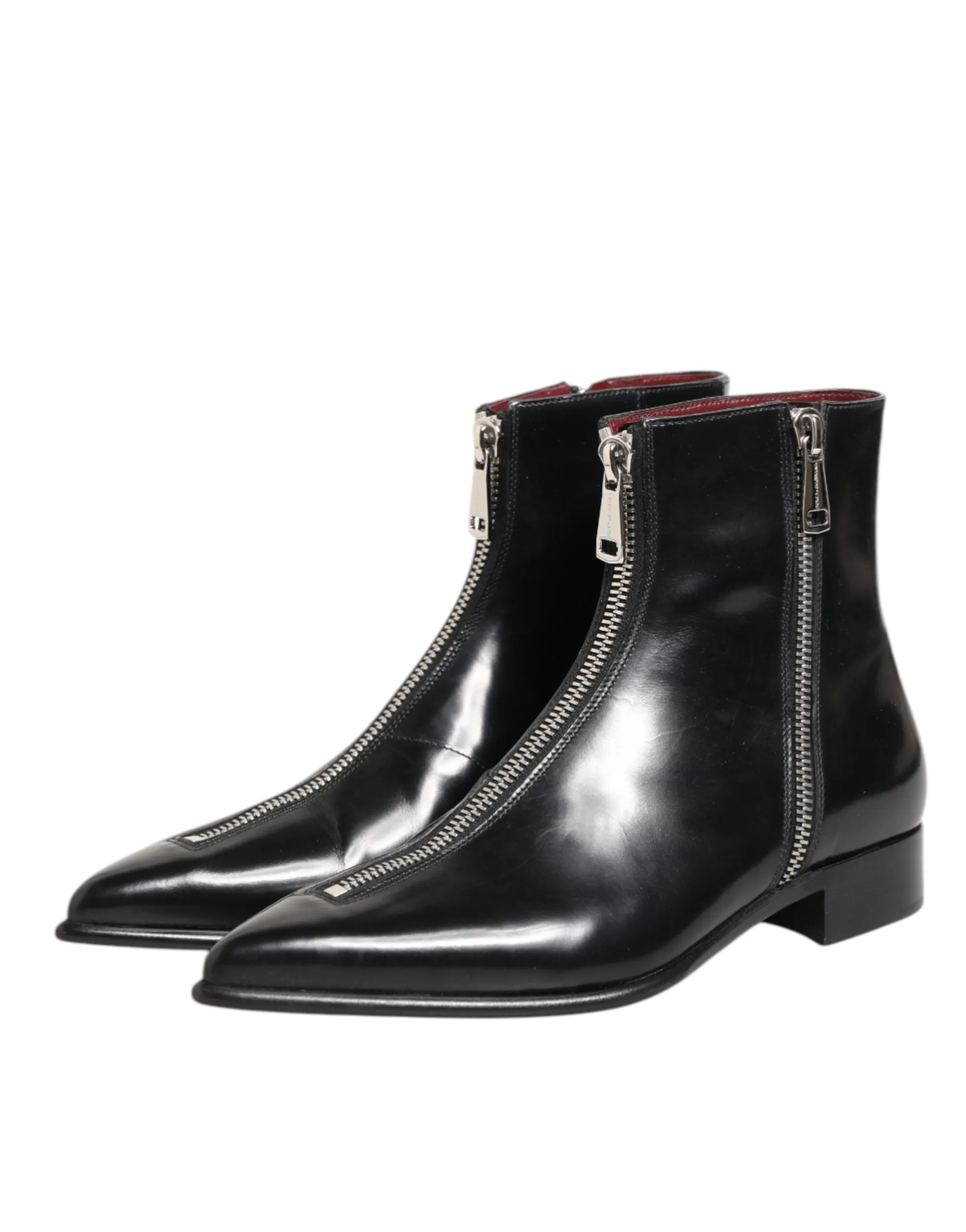 Dolce & Gabbana Black Calfskin Leather Men SHORT Boots Shoes sold by Siebentaschen product image thumbnail 5