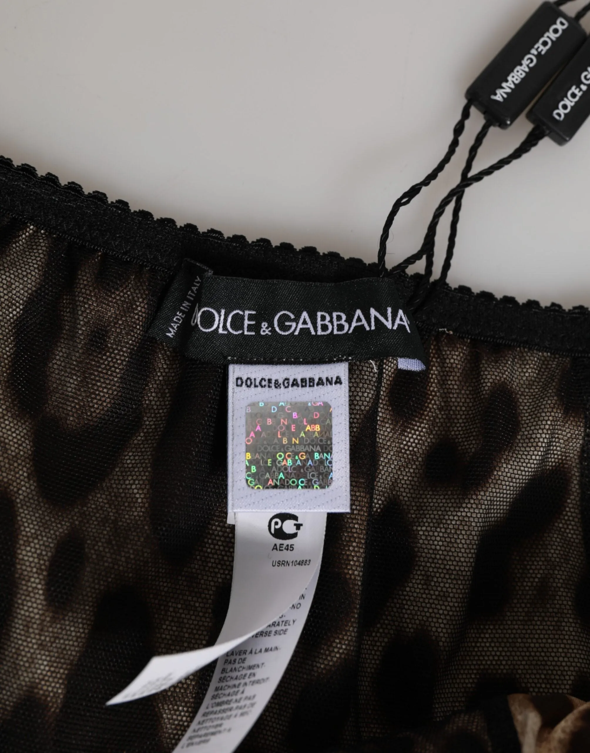 Dolce & Gabbana Brown Leopard Silk Mid Waist Panty Underwear sold by Siebentaschen product image thumbnail 5