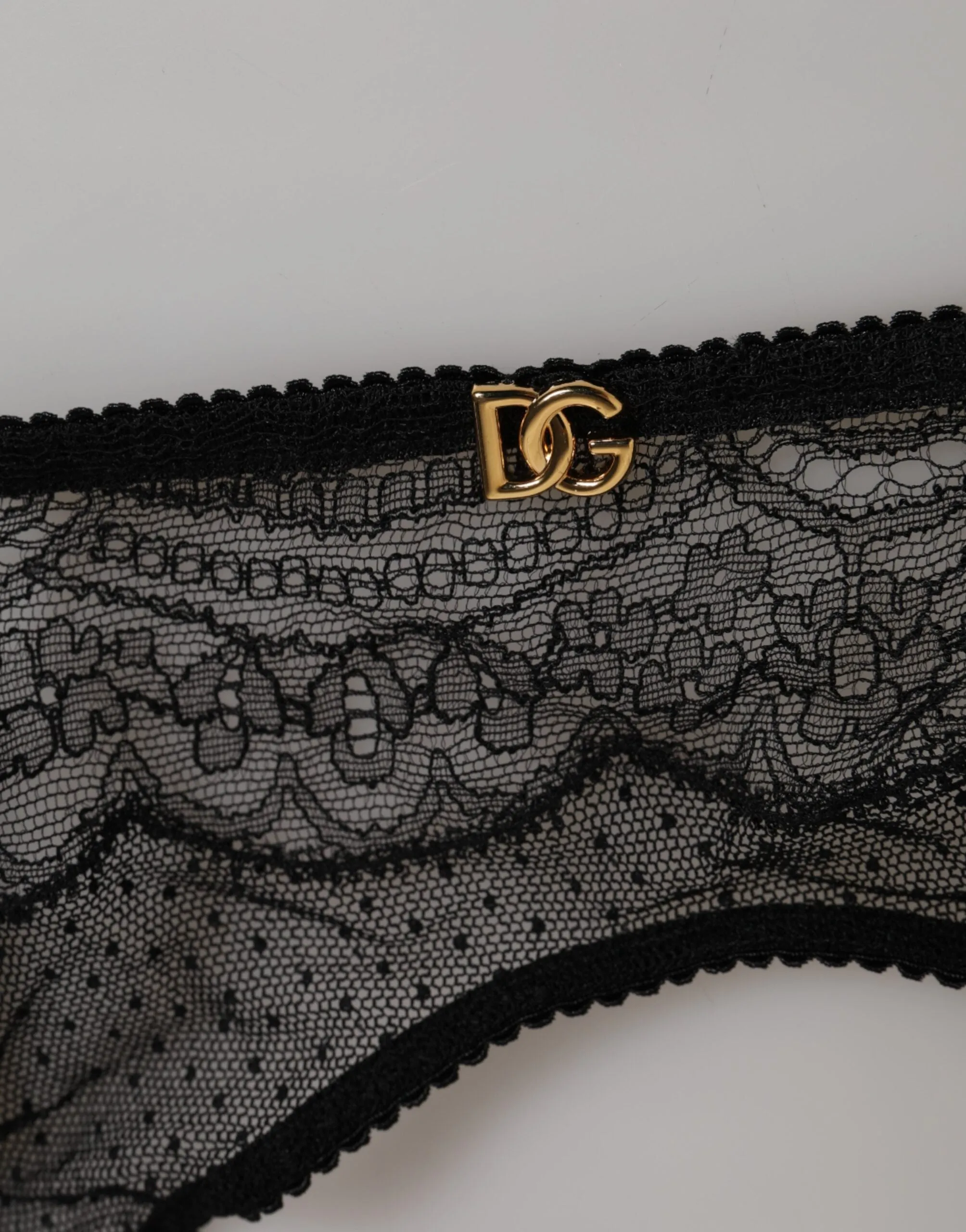 Dolce & Gabbana Black Floral Lace Nylon Strap Garter Underwear sold by Siebentaschen product image thumbnail 3