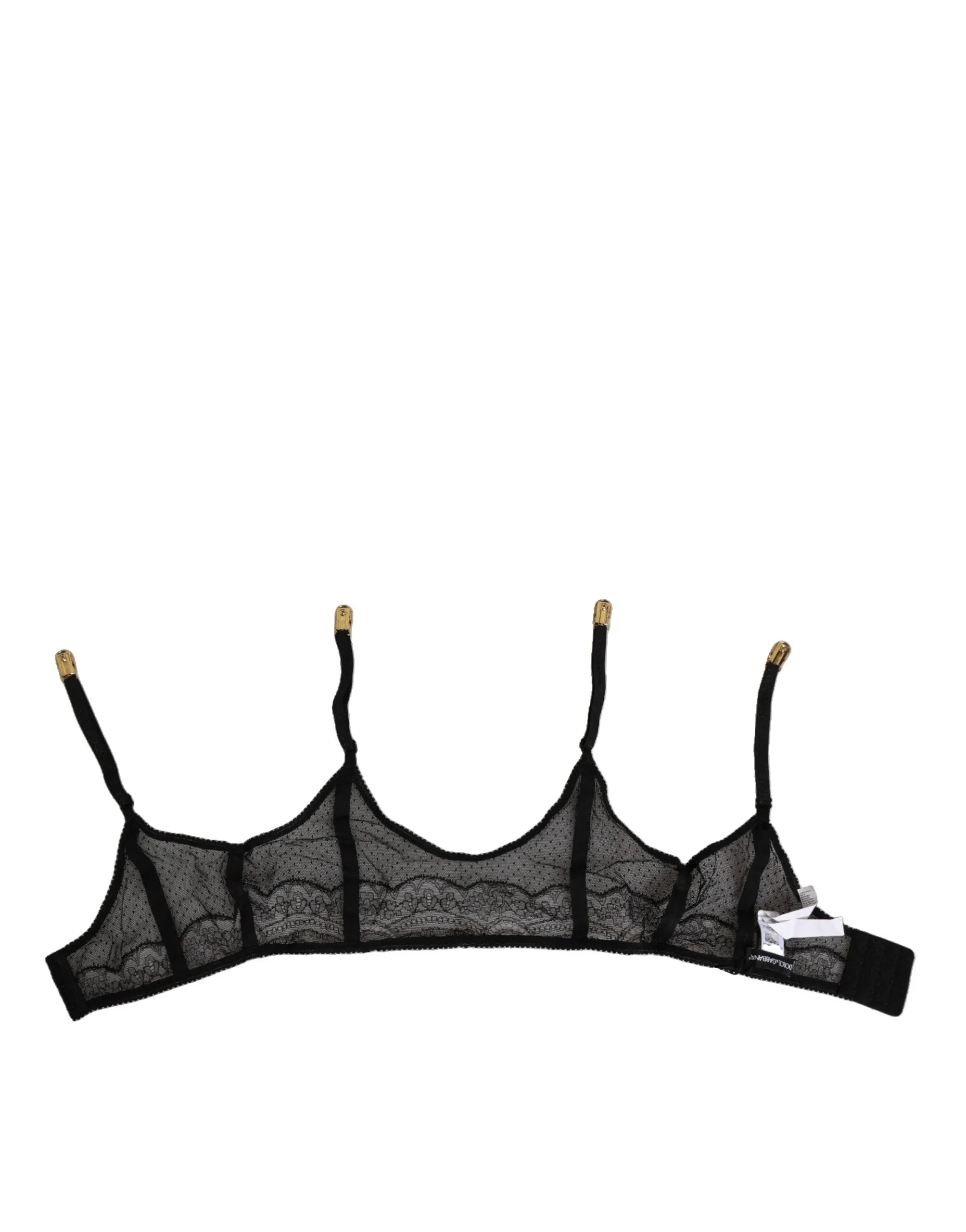 Dolce & Gabbana Black Floral Lace Nylon Strap Garter Underwear sold by Siebentaschen product image thumbnail 5