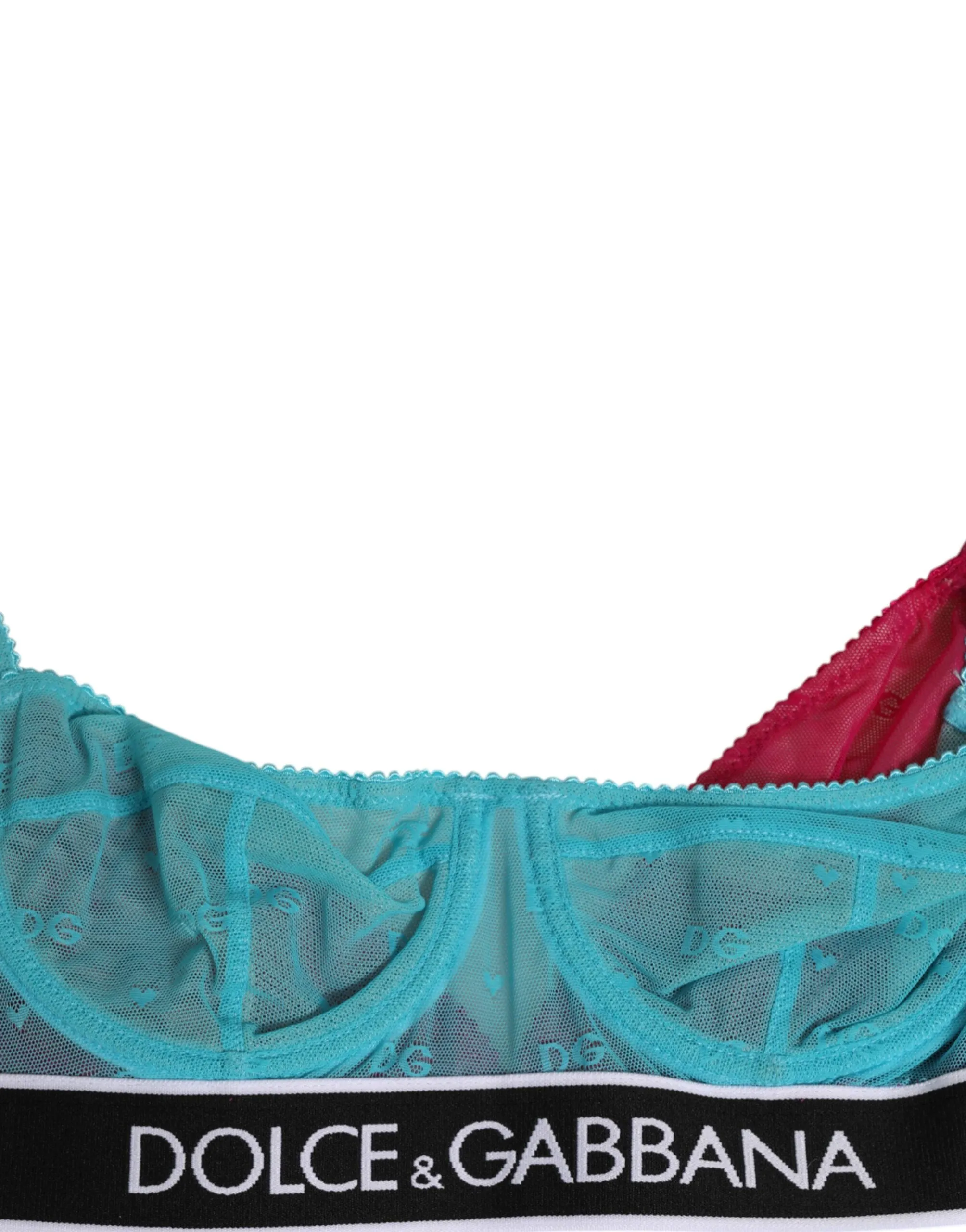 Dolce & Gabbana Blue Nylon Soft Cup Balconnet Bra Underwear sold by Siebentaschen product image thumbnail 3