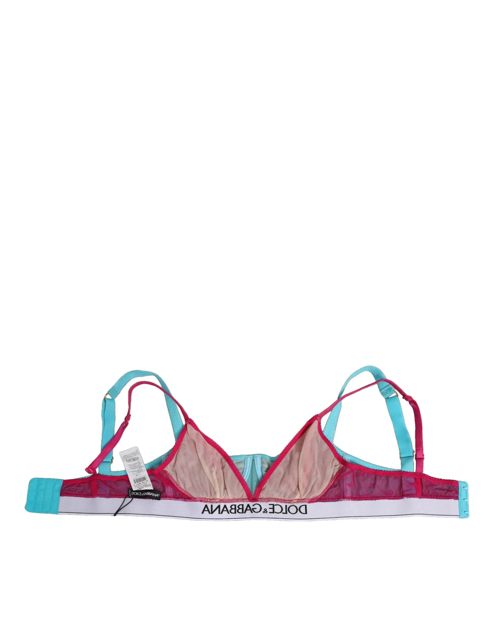 Dolce & Gabbana Blue Nylon Soft Cup Balconnet Bra Underwear sold by Siebentaschen product image thumbnail 4