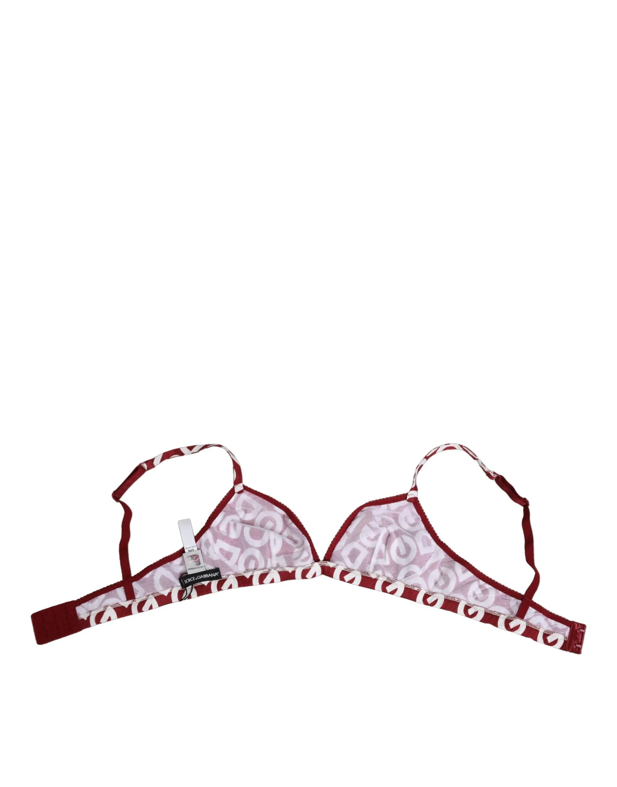 Dolce & Gabbana Red White Logo Mania Soft Cup Bra Underwear sold by Siebentaschen product image thumbnail 4