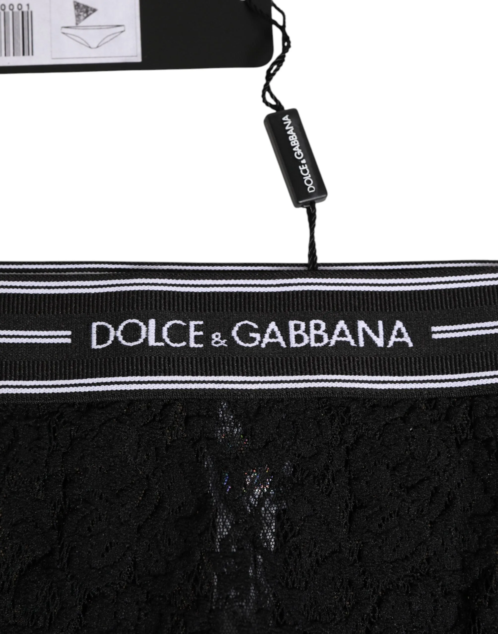 Dolce & Gabbana Black Lace Nylon High Waist Panty Underwear sold by Siebentaschen product image thumbnail 3