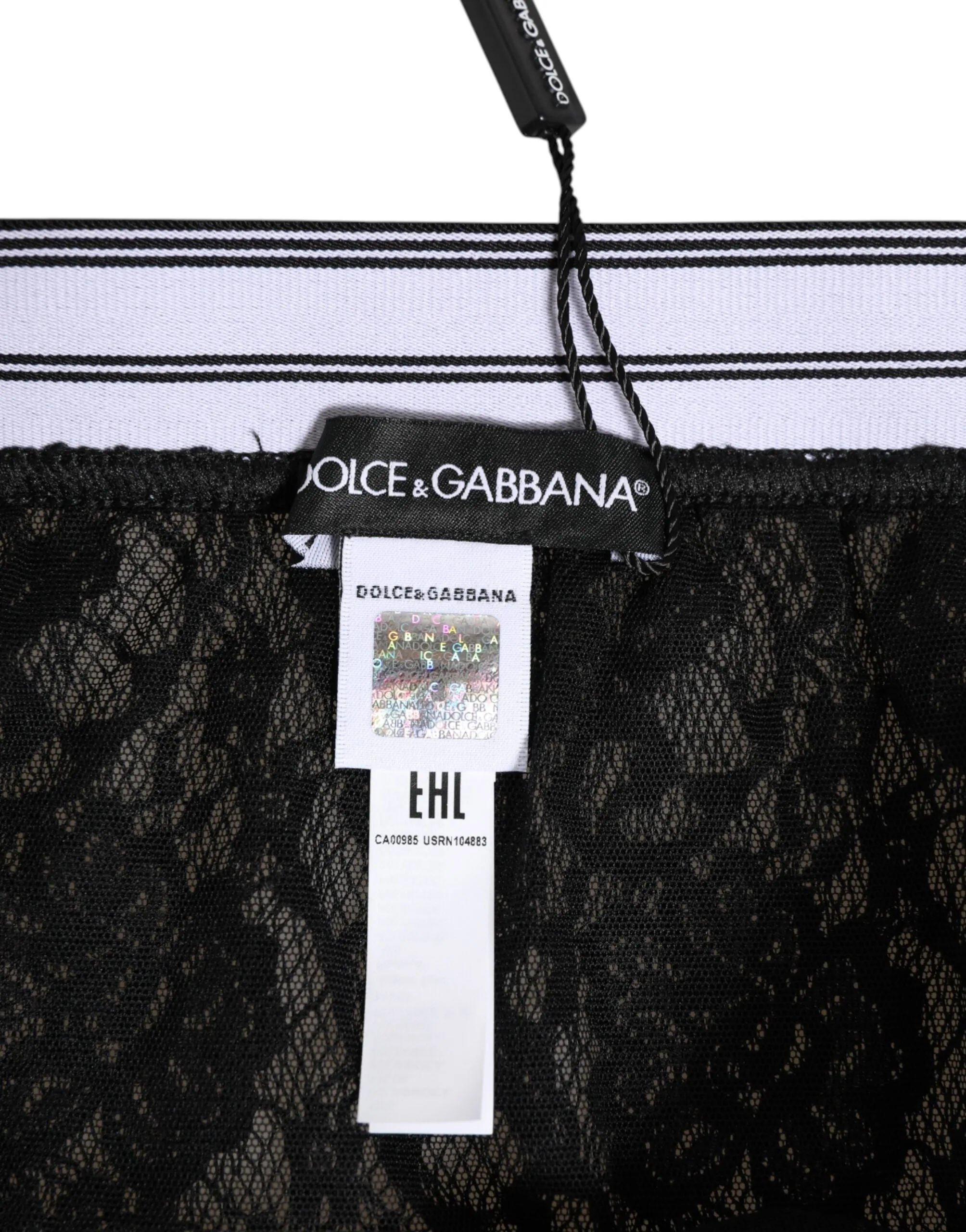 Dolce & Gabbana Black Lace Nylon High Waist Panty Underwear sold by Siebentaschen product image thumbnail 4