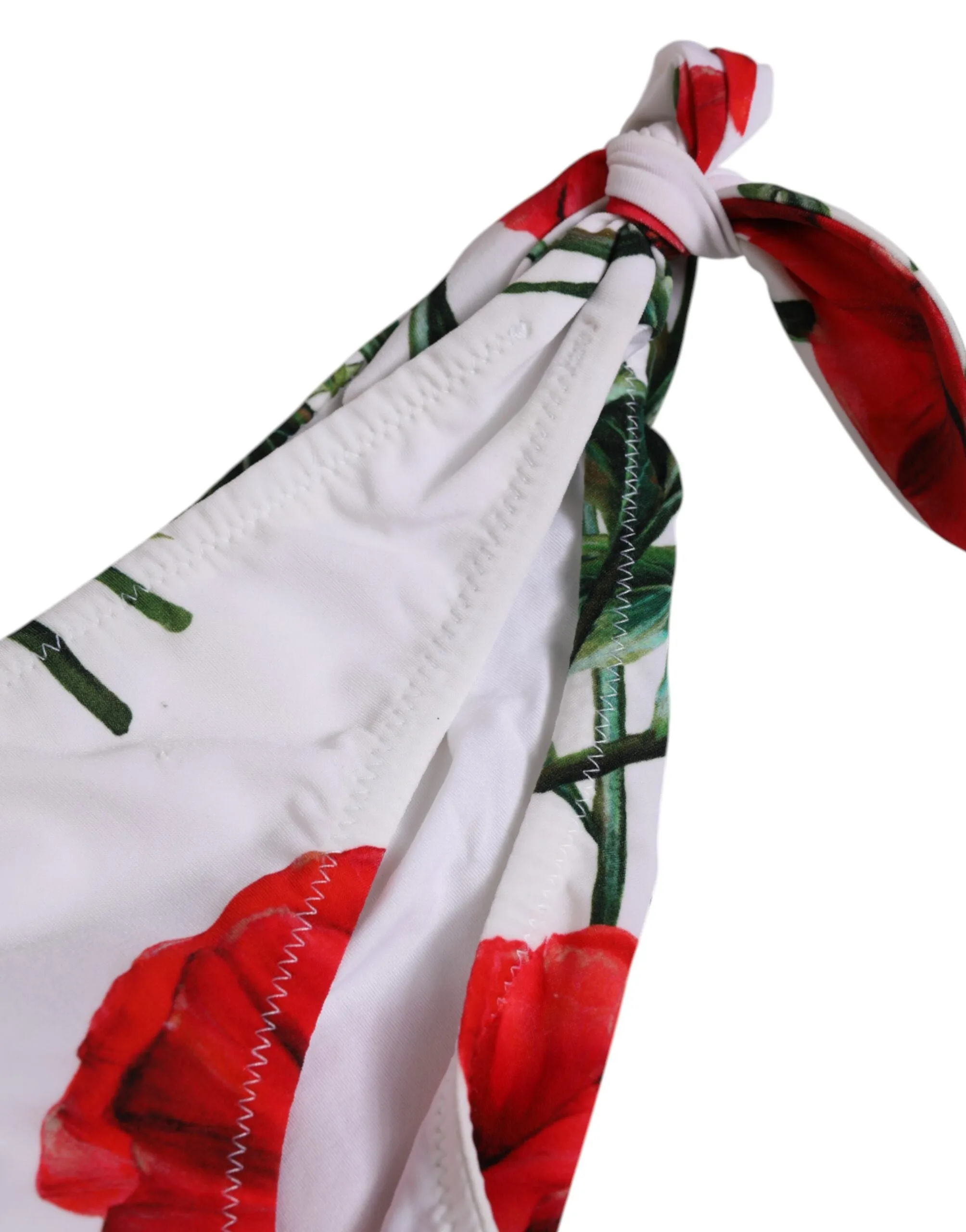 Dolce & Gabbana White Floral Swimsuit 2 Piece Top Bottom Swimwear sold by Siebentaschen product image thumbnail 3