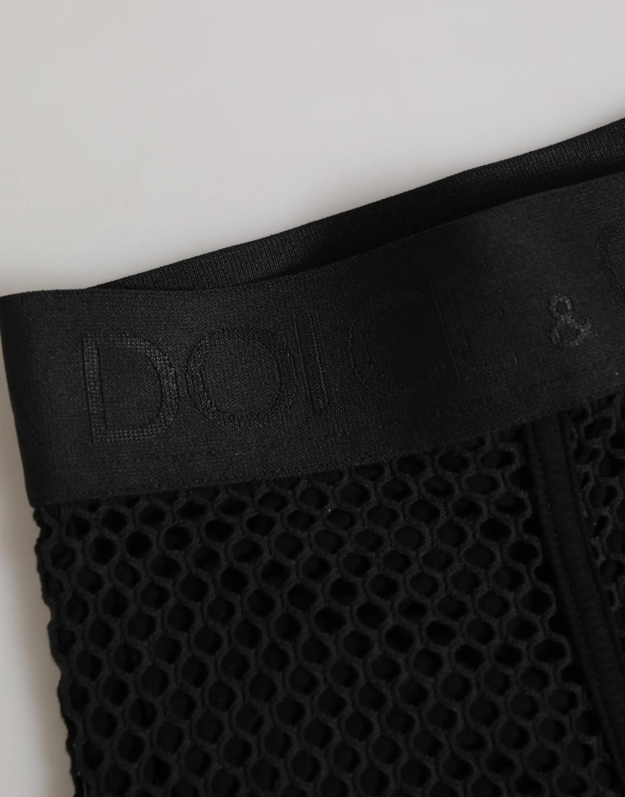 Dolce & Gabbana Black Cotton Logo Shorts Midi Trouser Underwear sold by Siebentaschen product image thumbnail 3