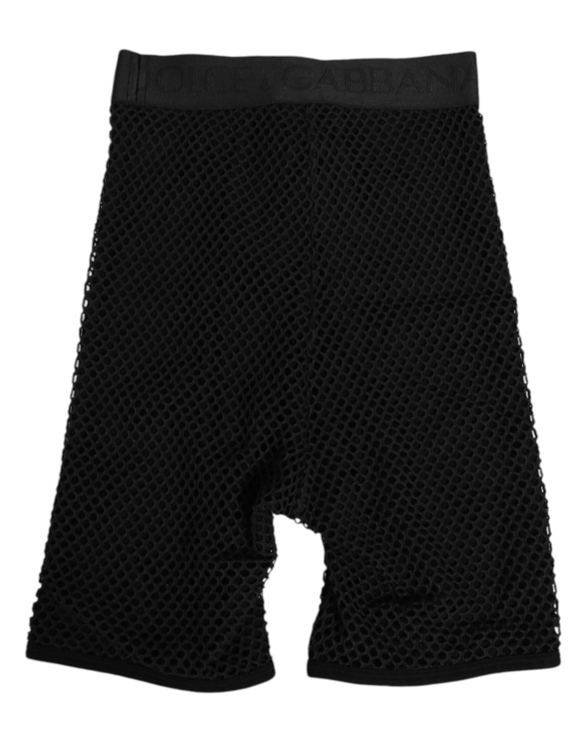 Dolce & Gabbana Black Cotton Logo Shorts Midi Trouser Underwear sold by Siebentaschen product image thumbnail 4
