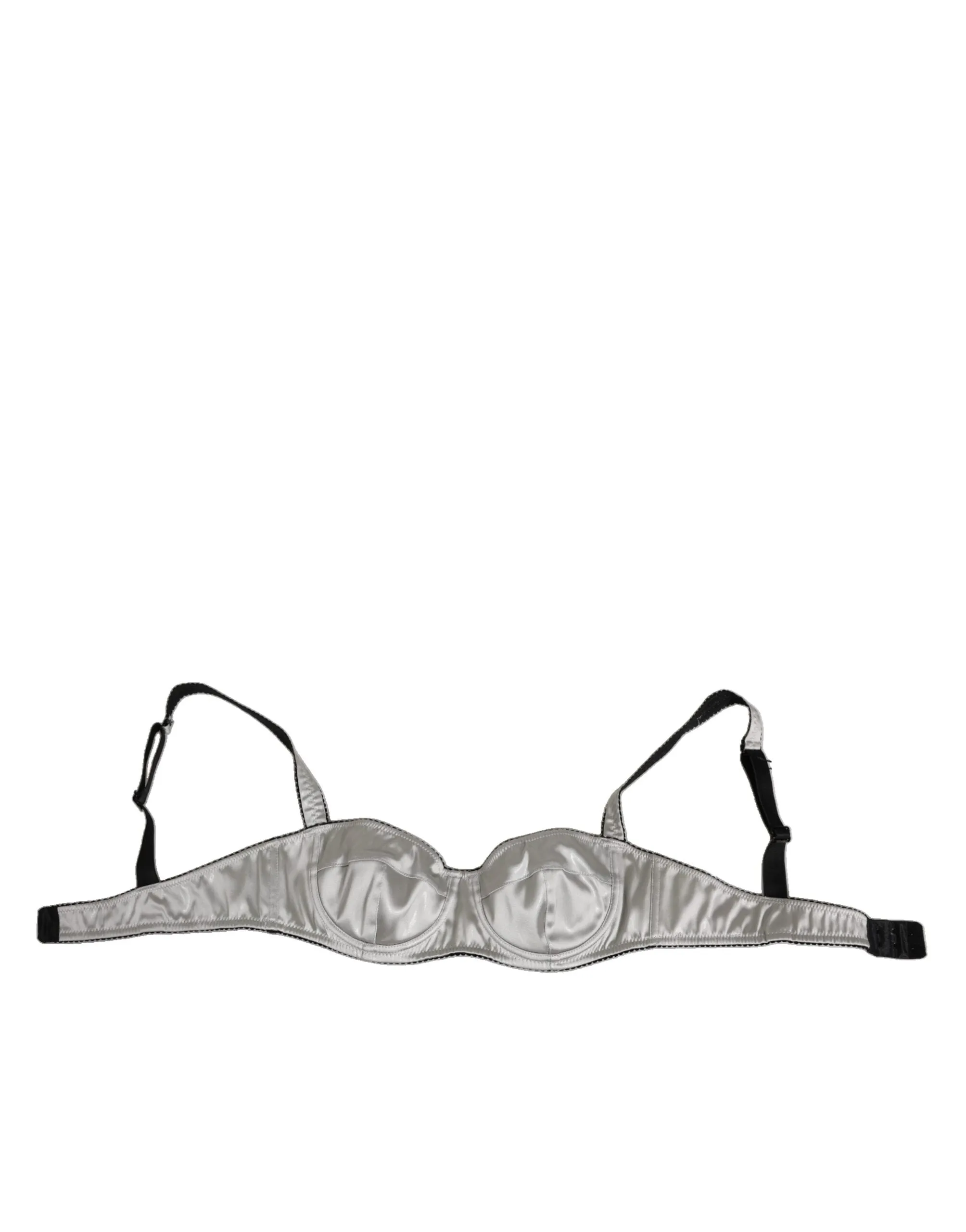 Dolce & Gabbana Gray Acetate Stretch Balconcino Bra Underwear sold by Siebentaschen