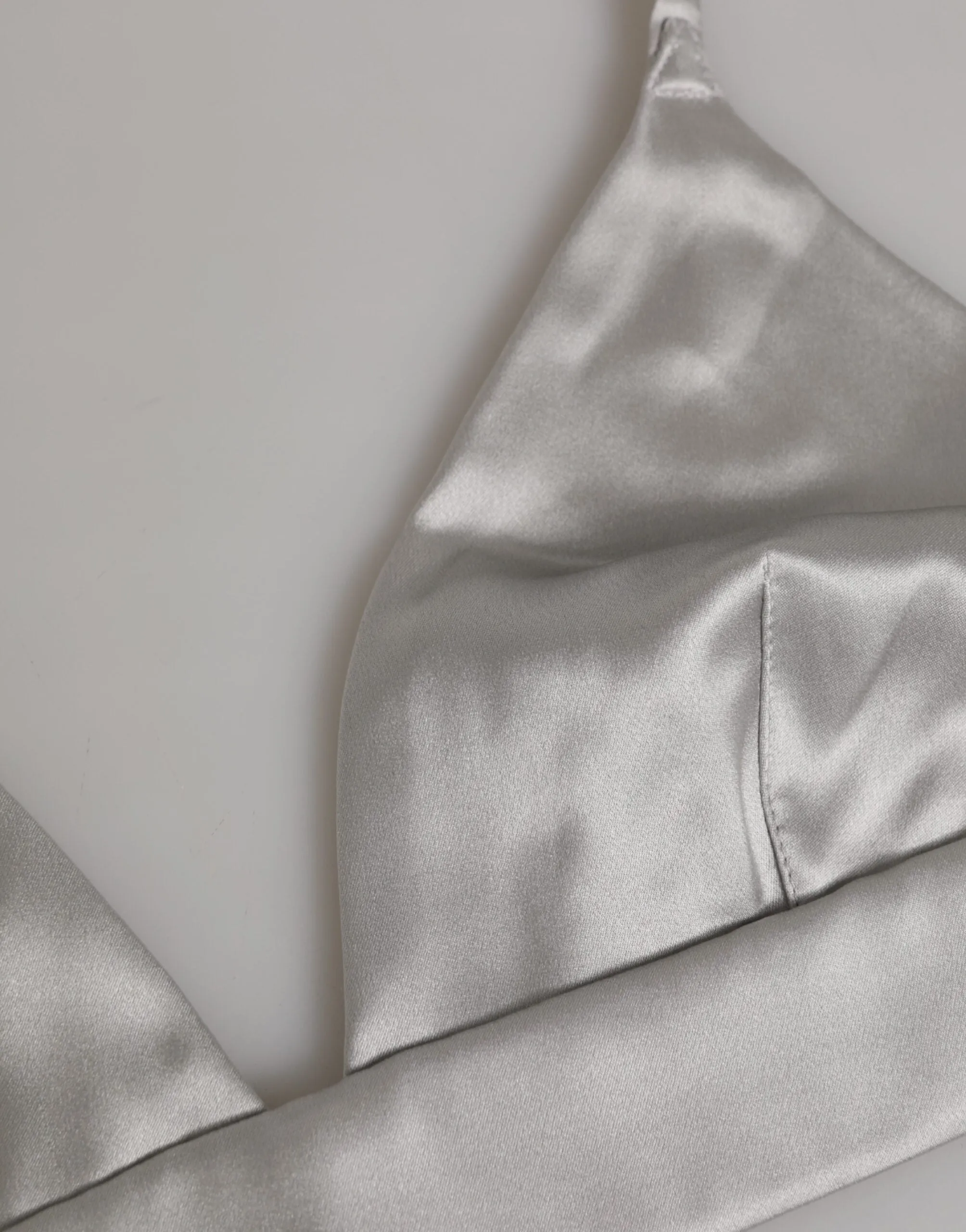 Dolce & Gabbana Gray Silk Satin Triangle Soft Cup Bra Underwear sold by Siebentaschen product image thumbnail 3