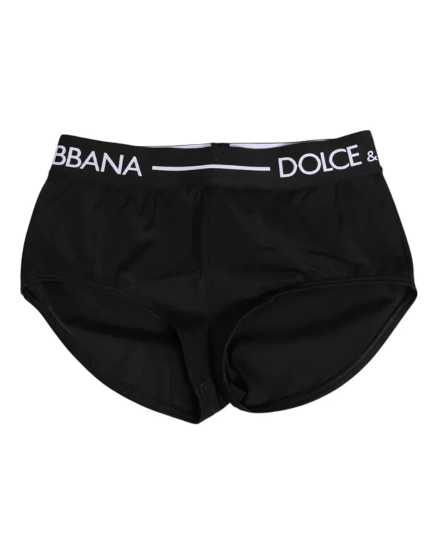 Dolce & Gabbana Black Nylon Logo Waistband Shorts Underwear made by Siebentaschen