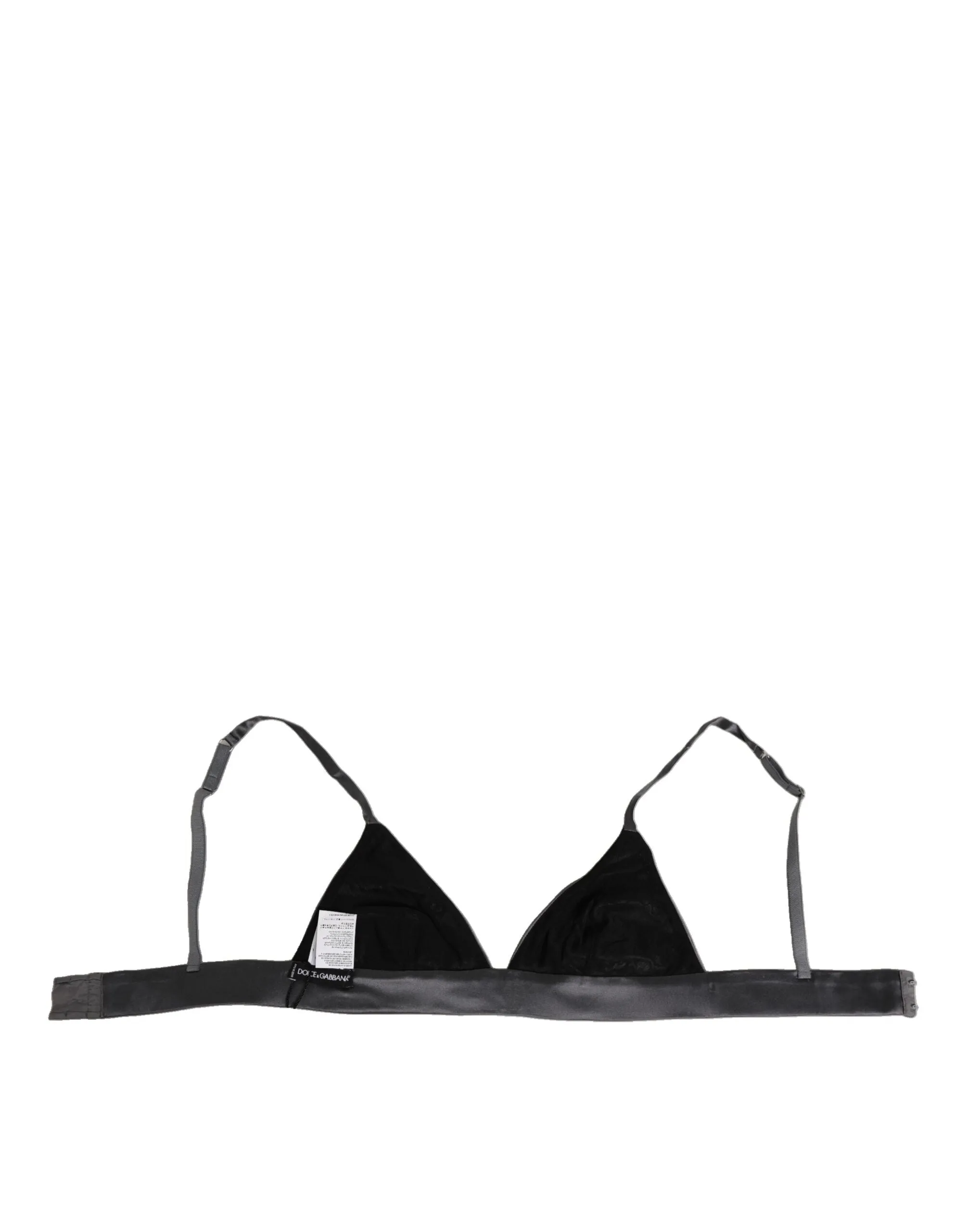 Dolce & Gabbana Black Silk Satin Triangle Soft Cup Underwear sold by Siebentaschen product image thumbnail 4