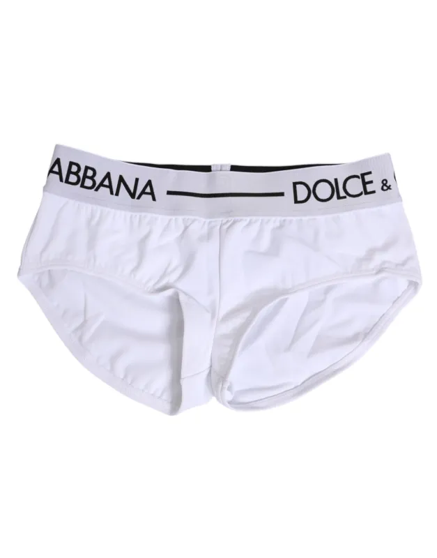Dolce & Gabbana White Nylon Logo Waistband Shorts Underwear made by Siebentaschen