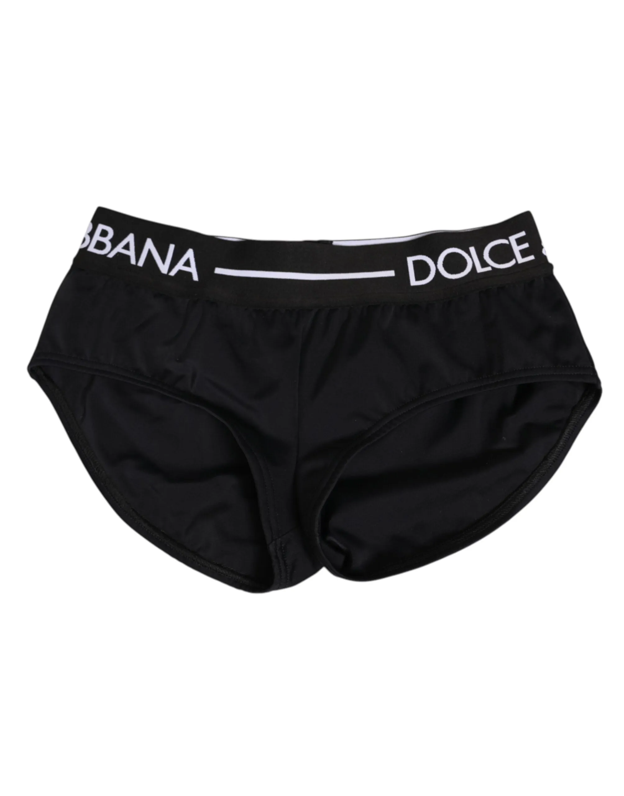 Dolce & Gabbana Black Nylon Logo Waistband Shorts Underwear sold by Siebentaschen