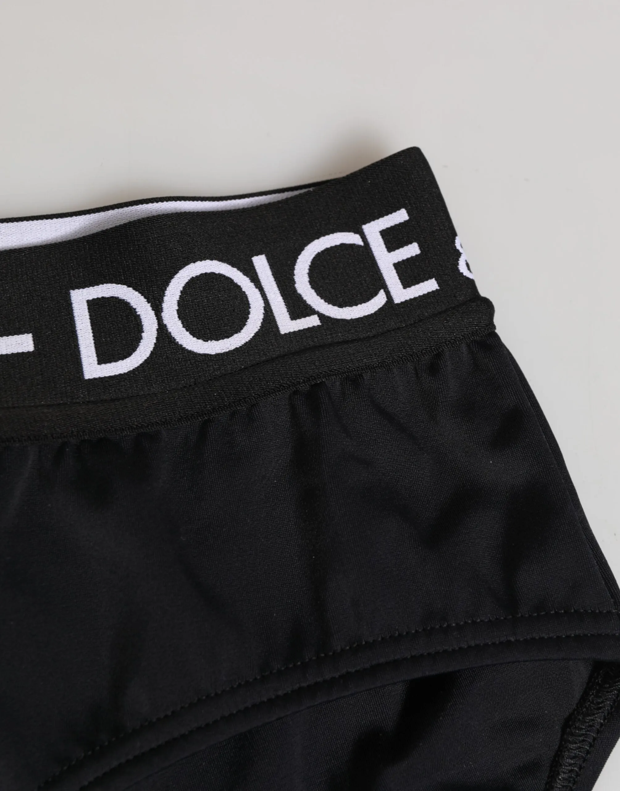 Dolce & Gabbana Black Nylon Logo Waistband Shorts Underwear sold by Siebentaschen product image thumbnail 3