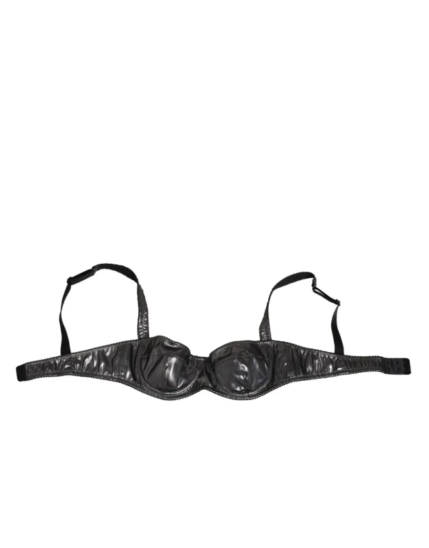 Dolce & Gabbana Black Acetate Stretch Balconette Bra Underwear sold by Siebentaschen
