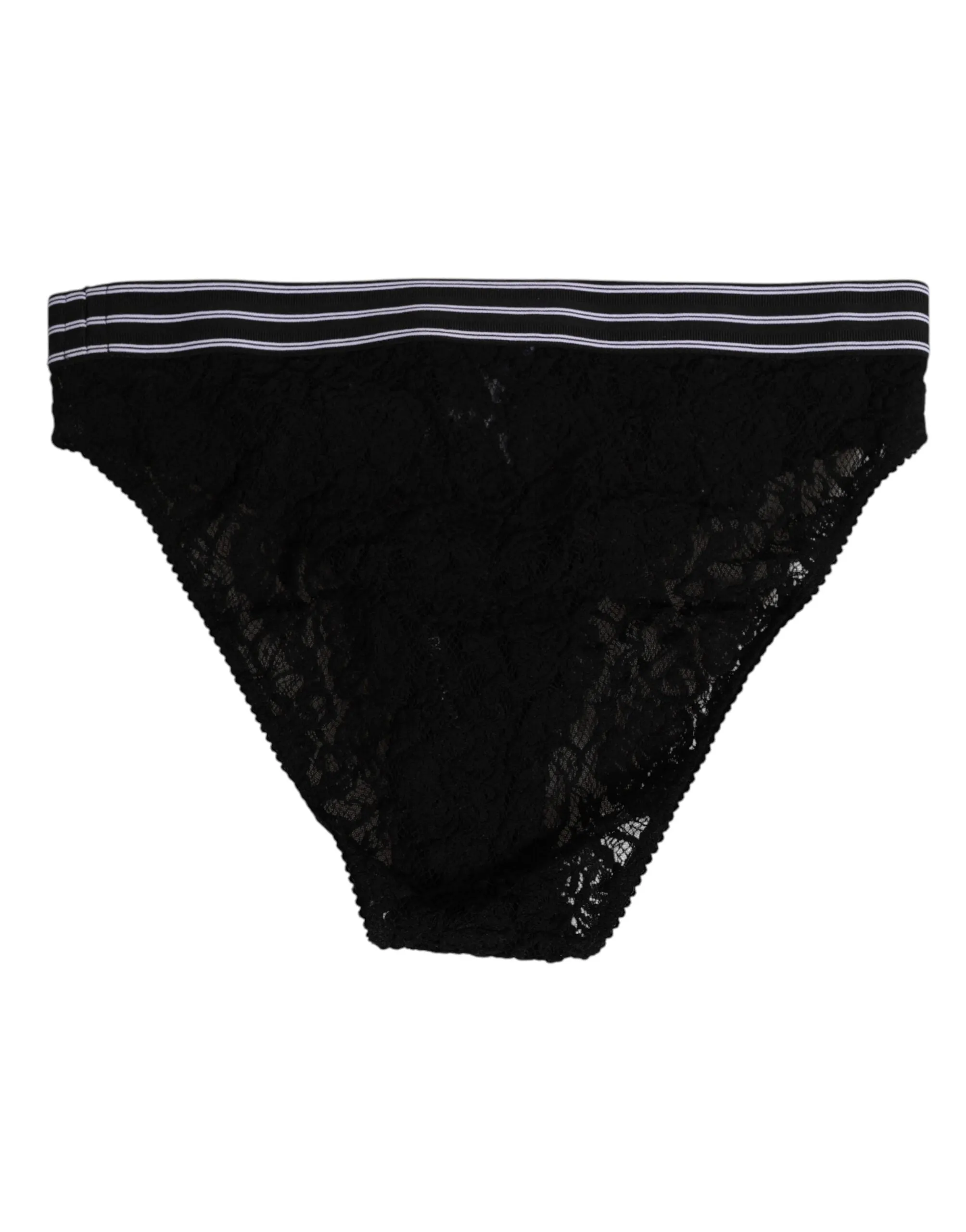 Dolce & Gabbana Black Lace Slip Brief Logo Waistband Underwear sold by Siebentaschen product image thumbnail 5