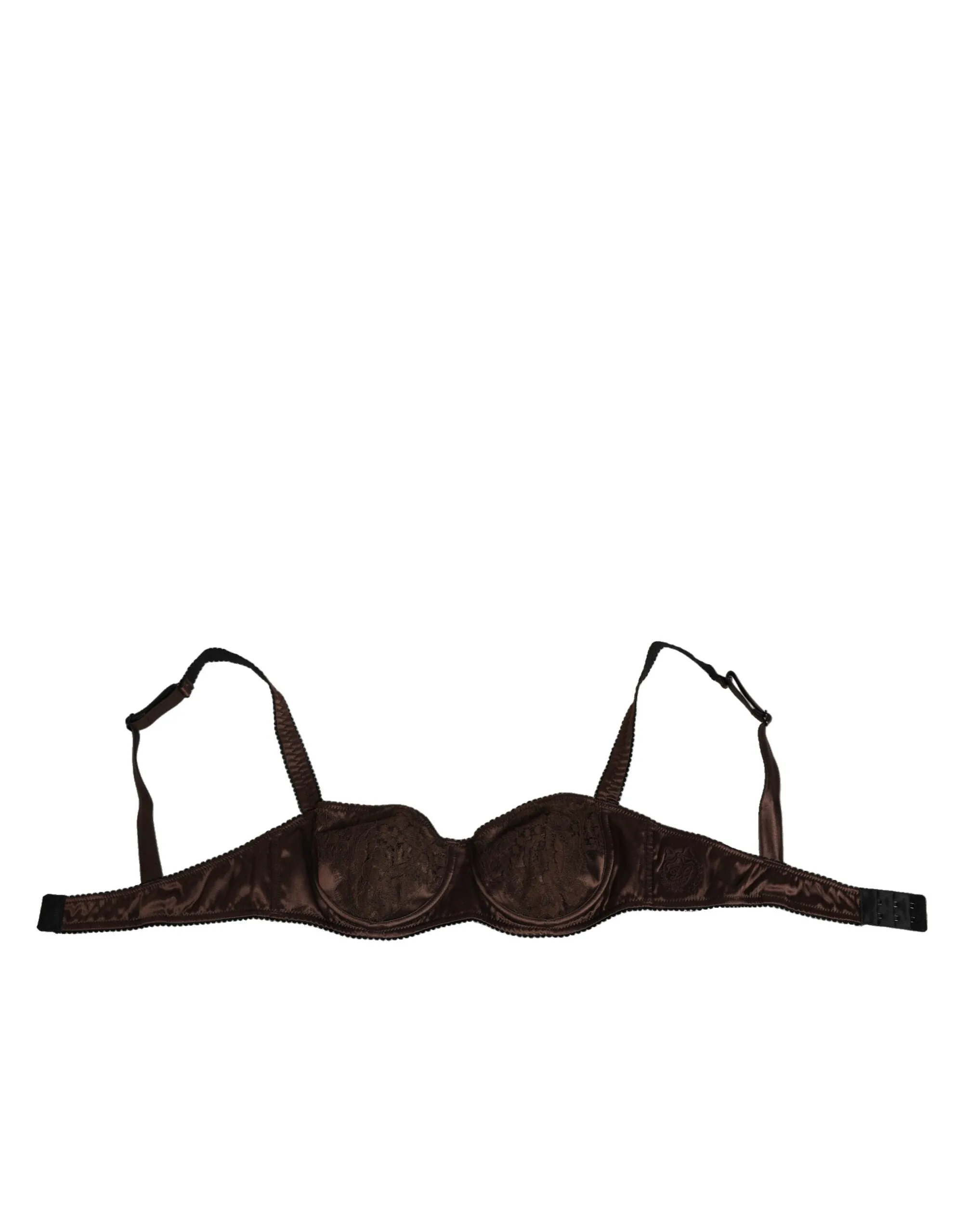 Dolce & Gabbana Brown Silk Underwired Balconette Bra Underwear sold by Siebentaschen product image thumbnail 2