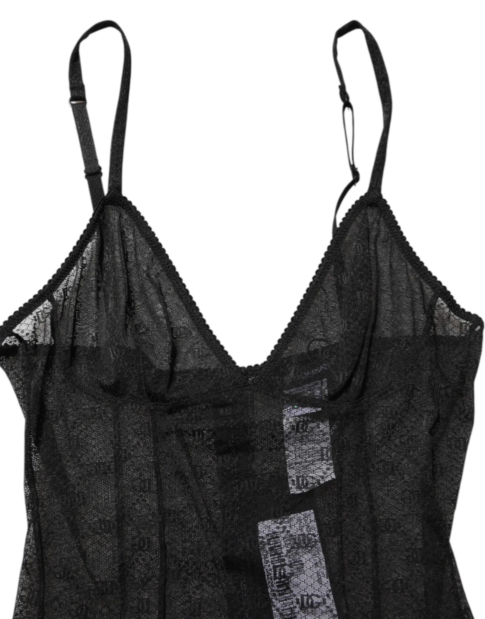 Dolce & Gabbana Black Nylon Stretch Bodysuit Lingerie Underwear sold by Siebentaschen product image thumbnail 5