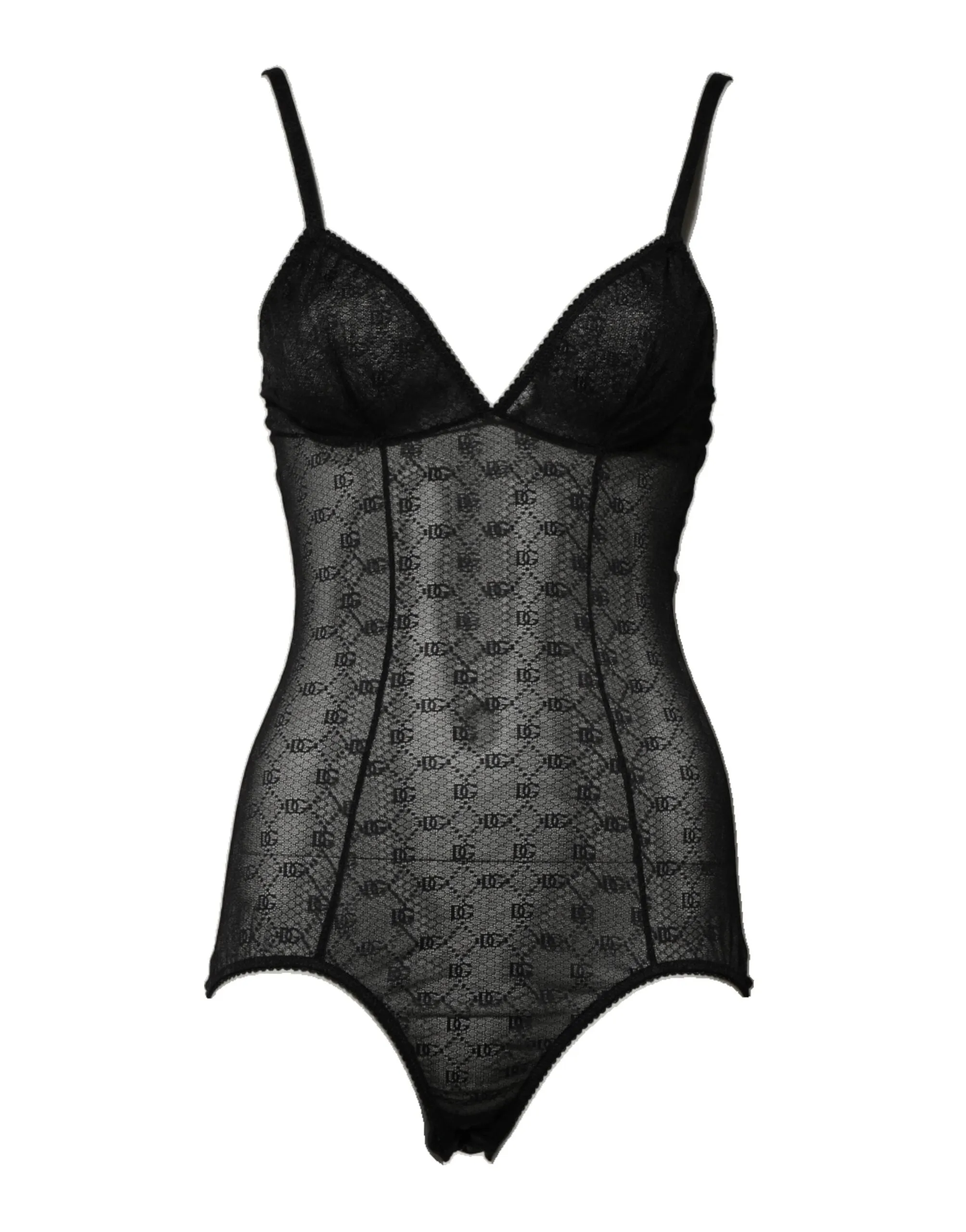 Dolce & Gabbana Black Nylon Stretch Bodysuit Lingerie Underwear sold by Siebentaschen product image thumbnail 2