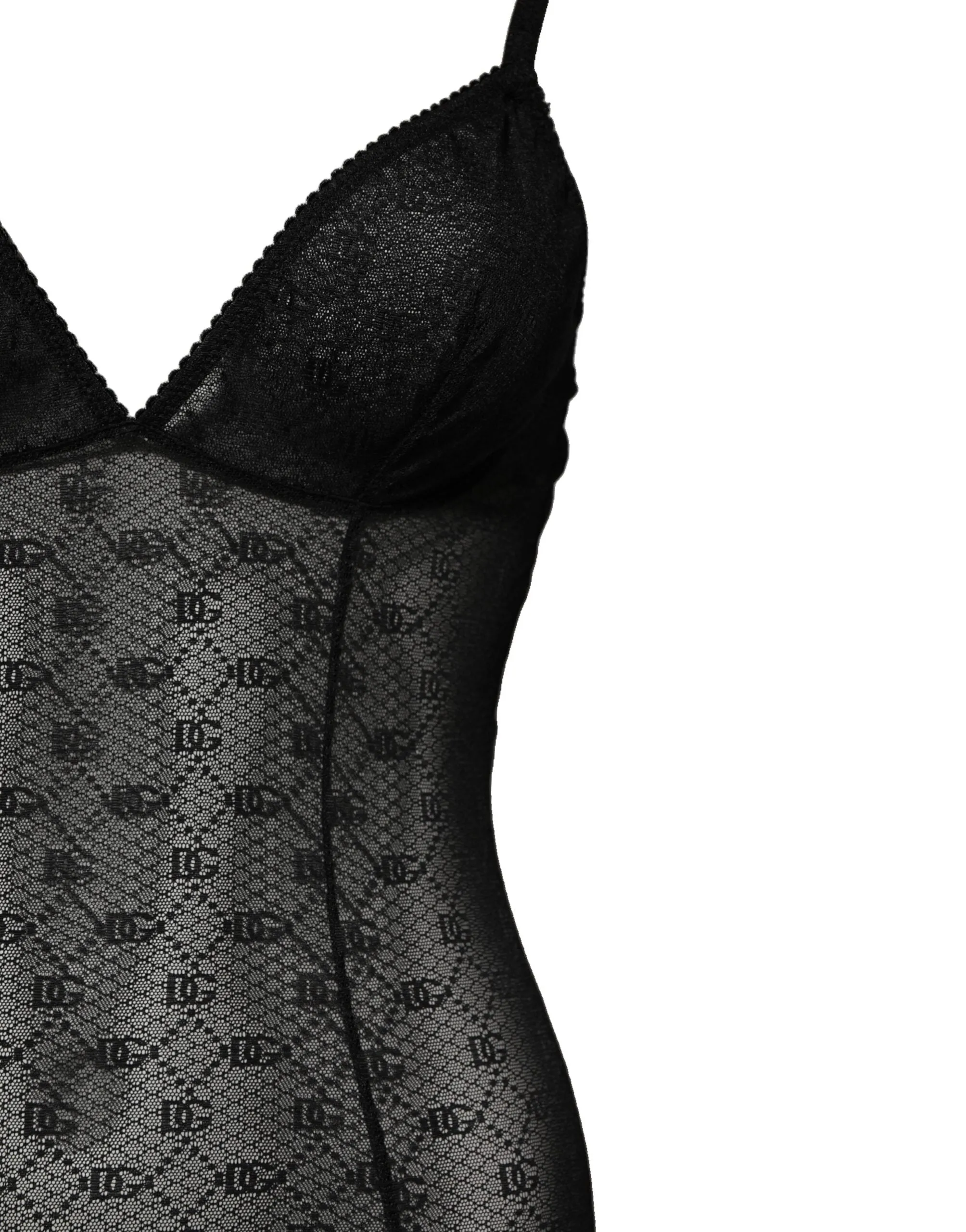 Dolce & Gabbana Black Nylon Stretch Bodysuit Lingerie Underwear sold by Siebentaschen product image thumbnail 3