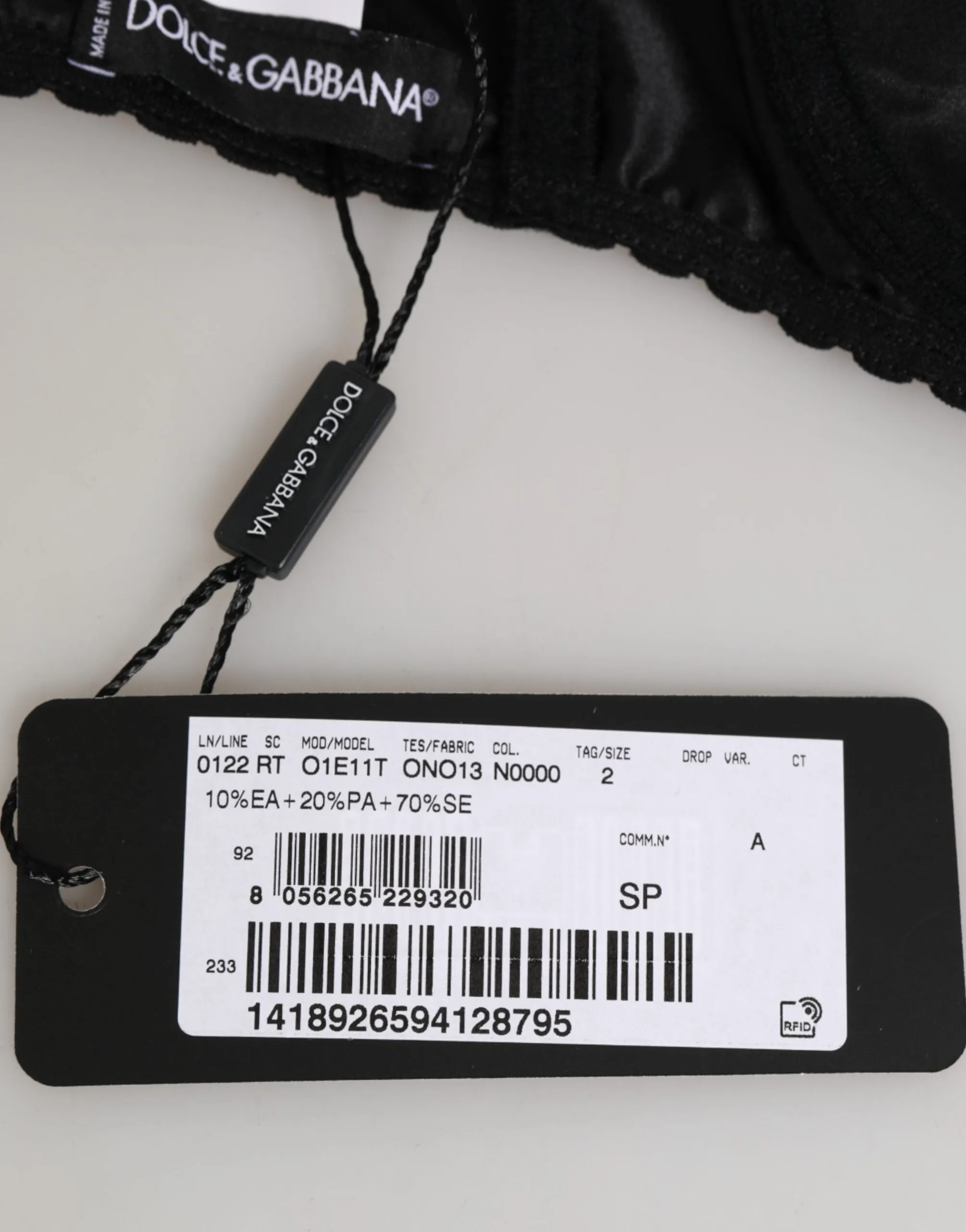 Dolce & Gabbana Black Silk Underwired Balconette Bra Underwear sold by Siebentaschen product image thumbnail 5